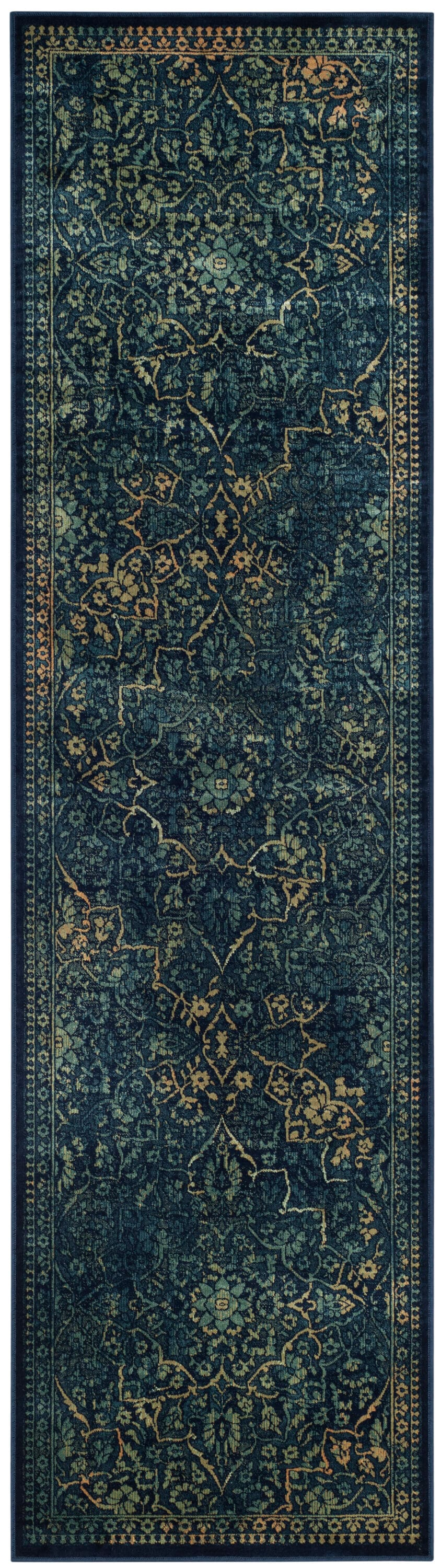 SAFAVIEH Vintage Mirko Traditional Runner Rug, Blue/Yellow, 2'2" x 8'