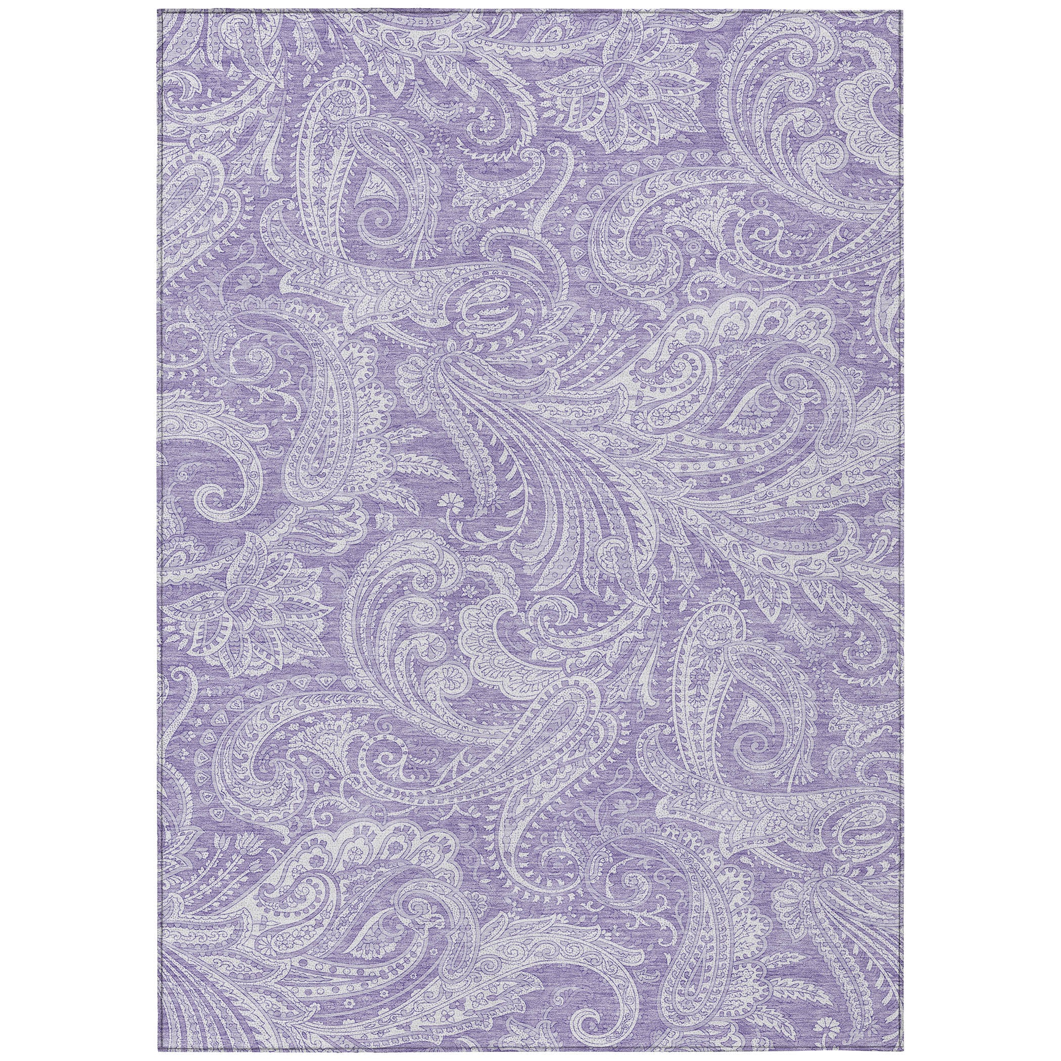 Addison Rugs Chantille Indoor/Outdoor Transitional Paisley Lavender Washable Rectangle Rug, 2'6" x 3'10"