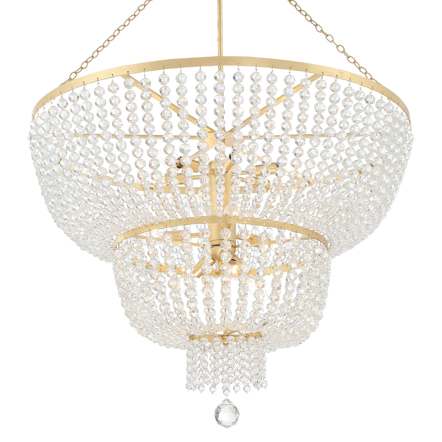 Crystorama Lighting Rylee 12 - Light Chandelier in  Antique Gold