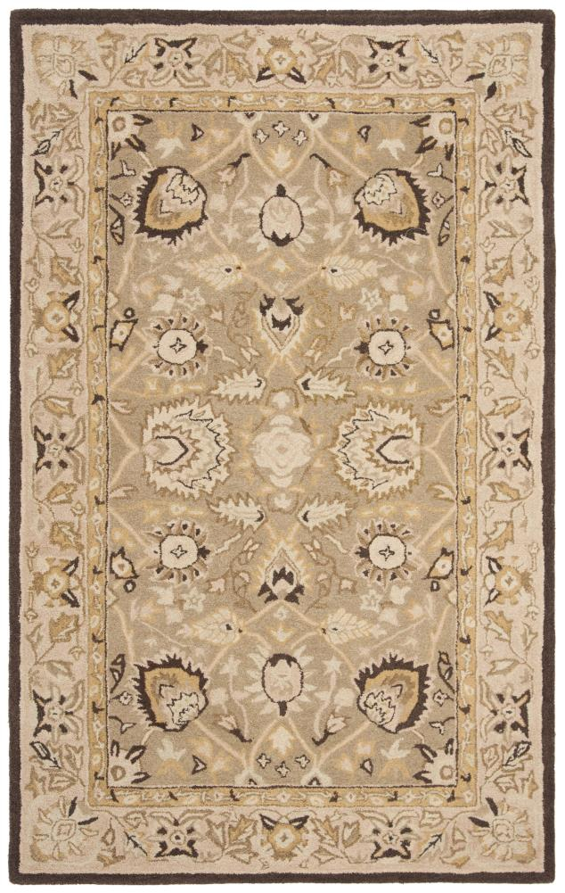 SAFAVIEH Anatolia Venice Traditional Wool Area Rug, Sage/Beige, 4' x 6'