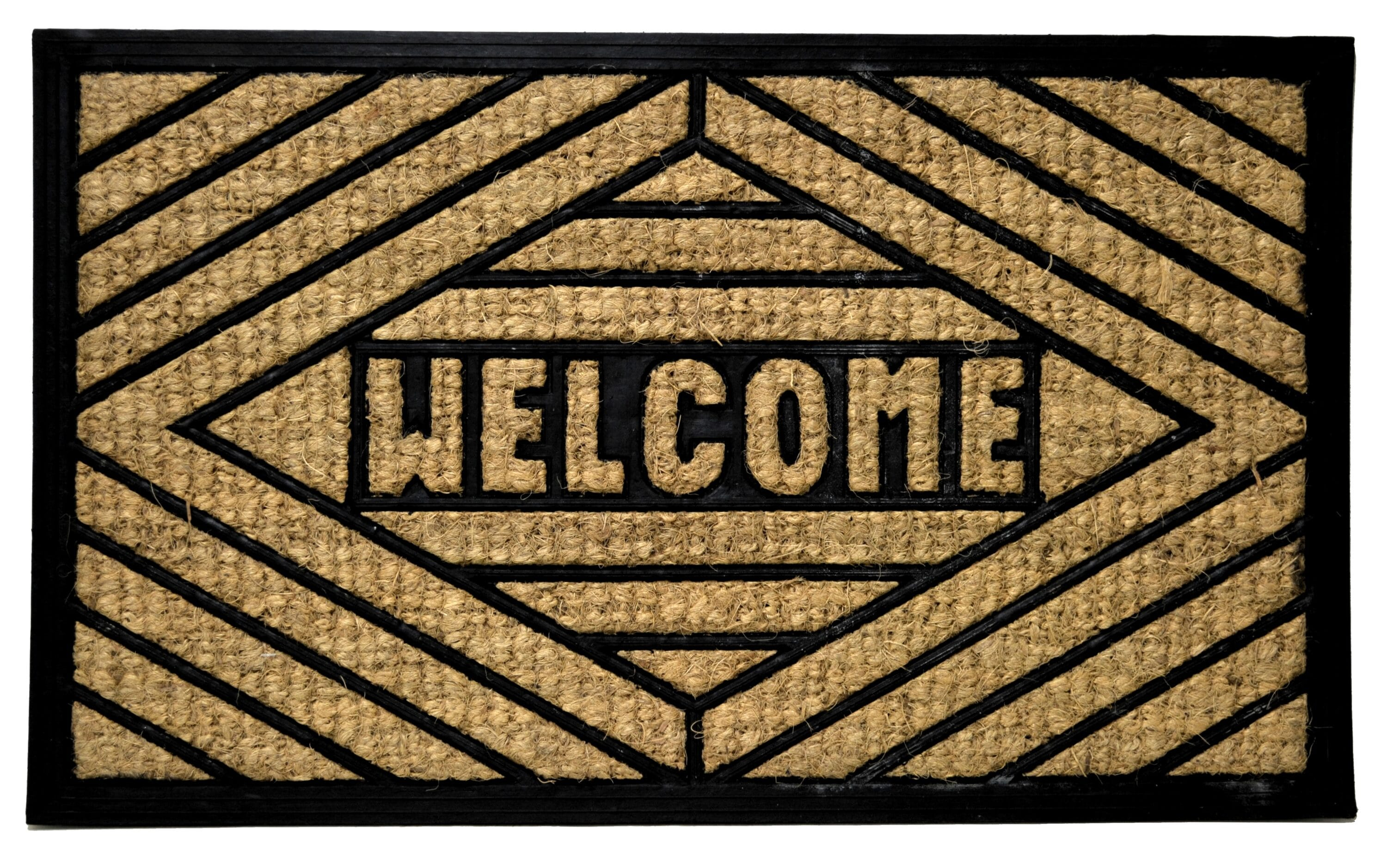 Eco-Friendly Coir and Recycled Rubber Outdoor Welcome Mat