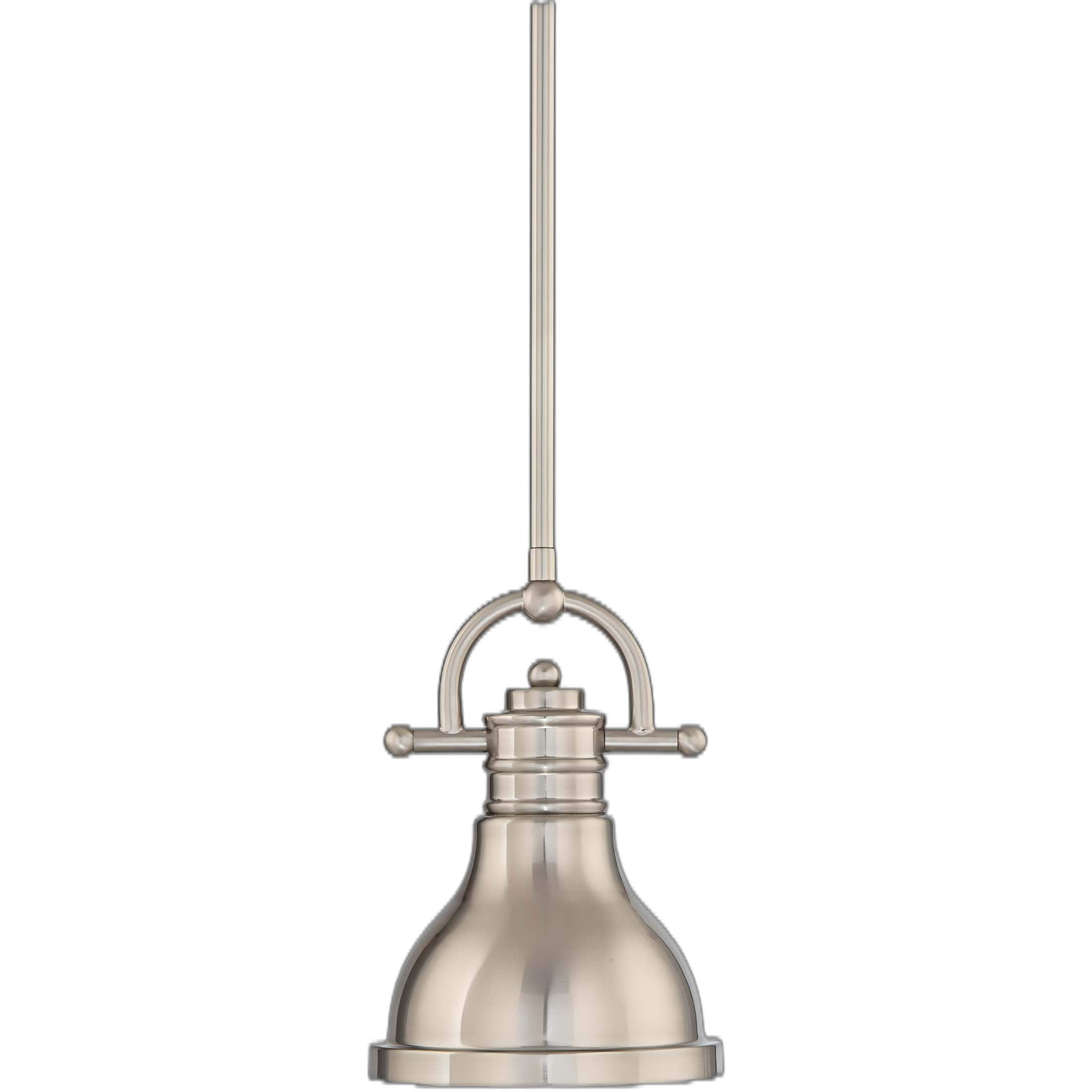 Volume Lighting  1-Light  LED Brushed Nickel Mini Downrod Pendant l - Brushed Nickel