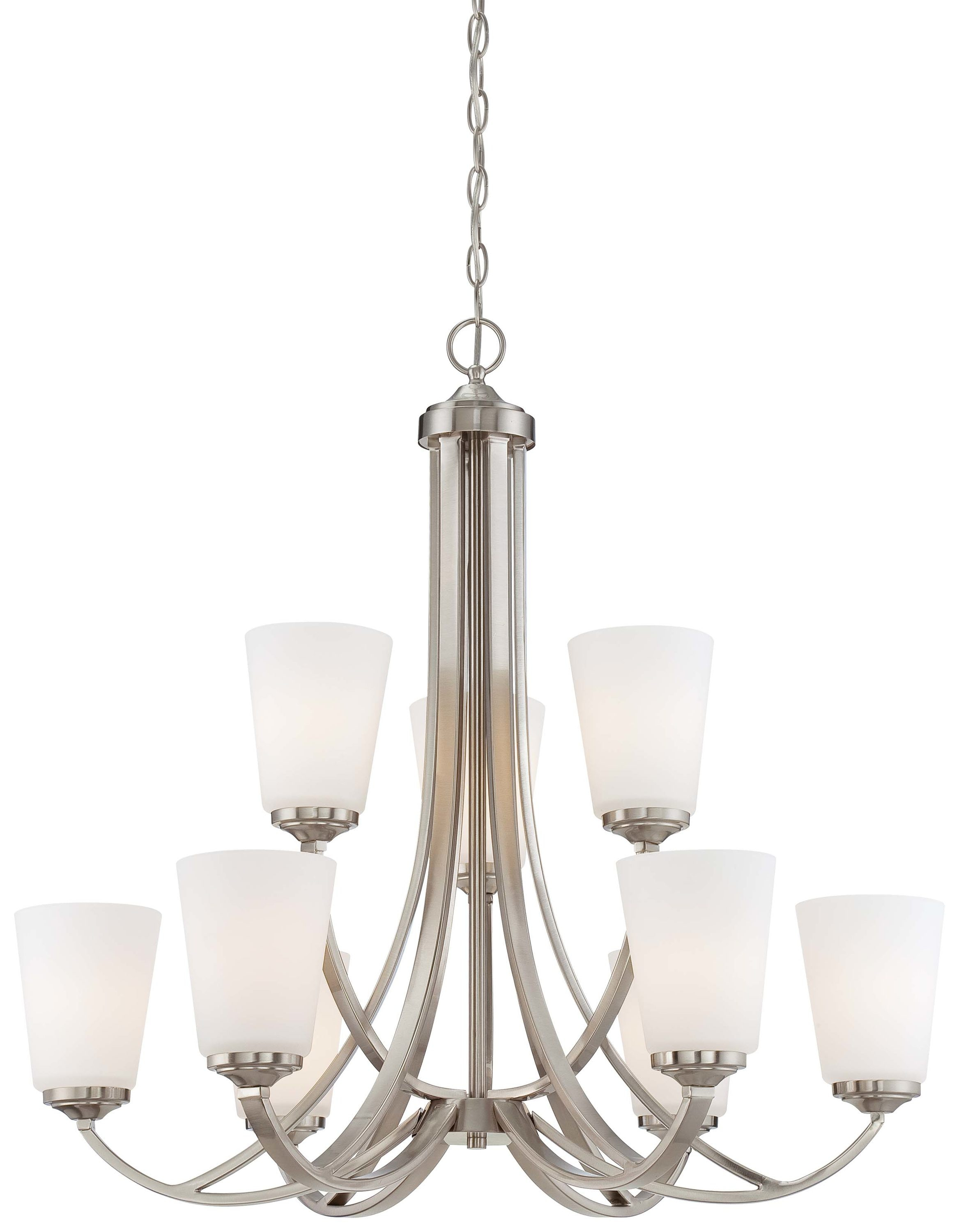 Minka Lavery - Overland Park - Chandelier 9 Light Brushed Nickel in Transitional