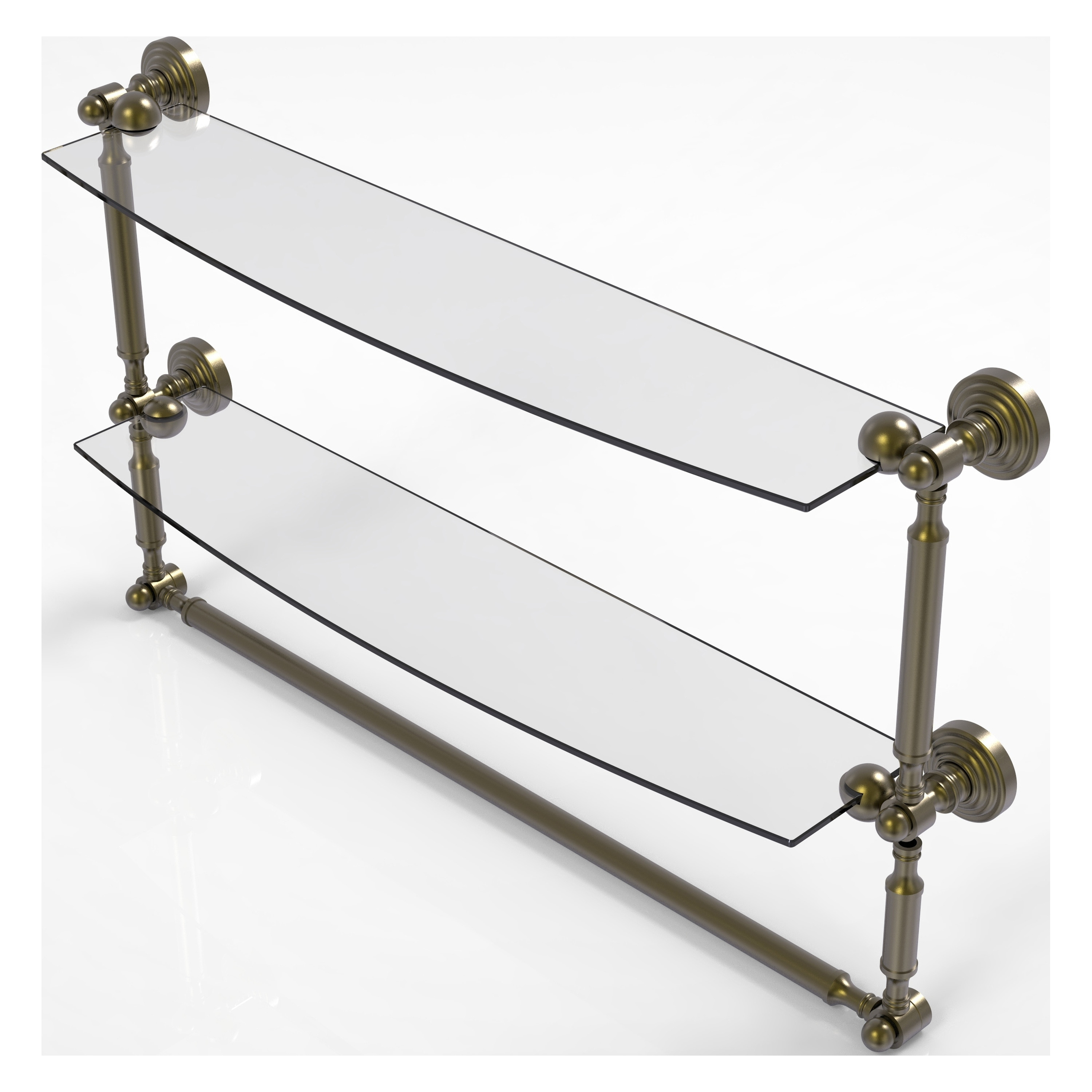 Retro Wave 2 Piece Tiered Shelf with Towel Bar