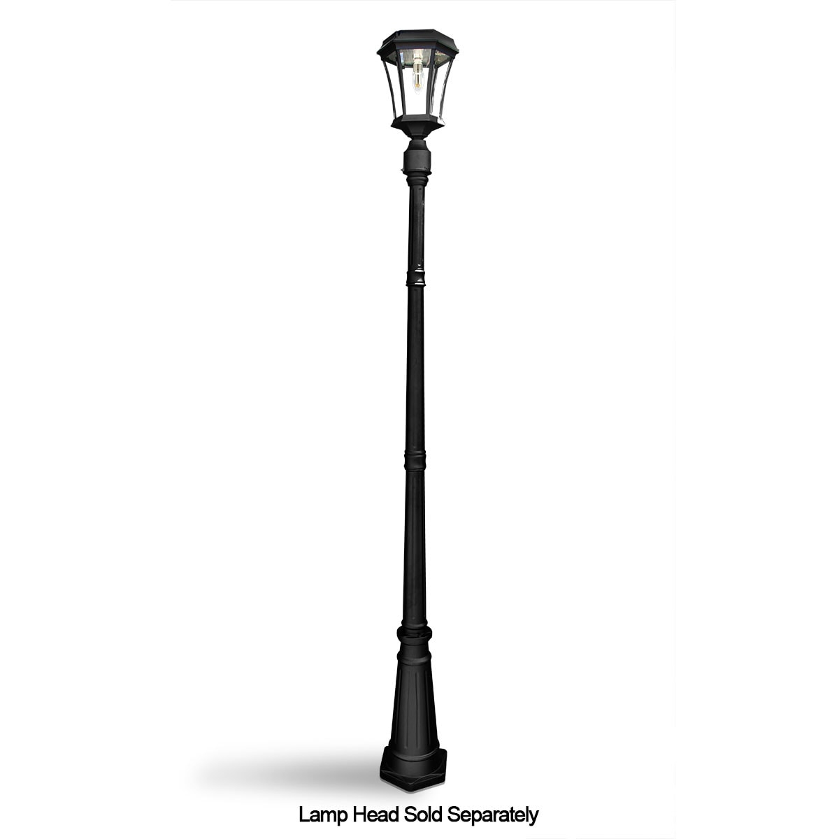 Gama Sonic 6.5-Foot Black Decorative Post with 3-Inch Fitter