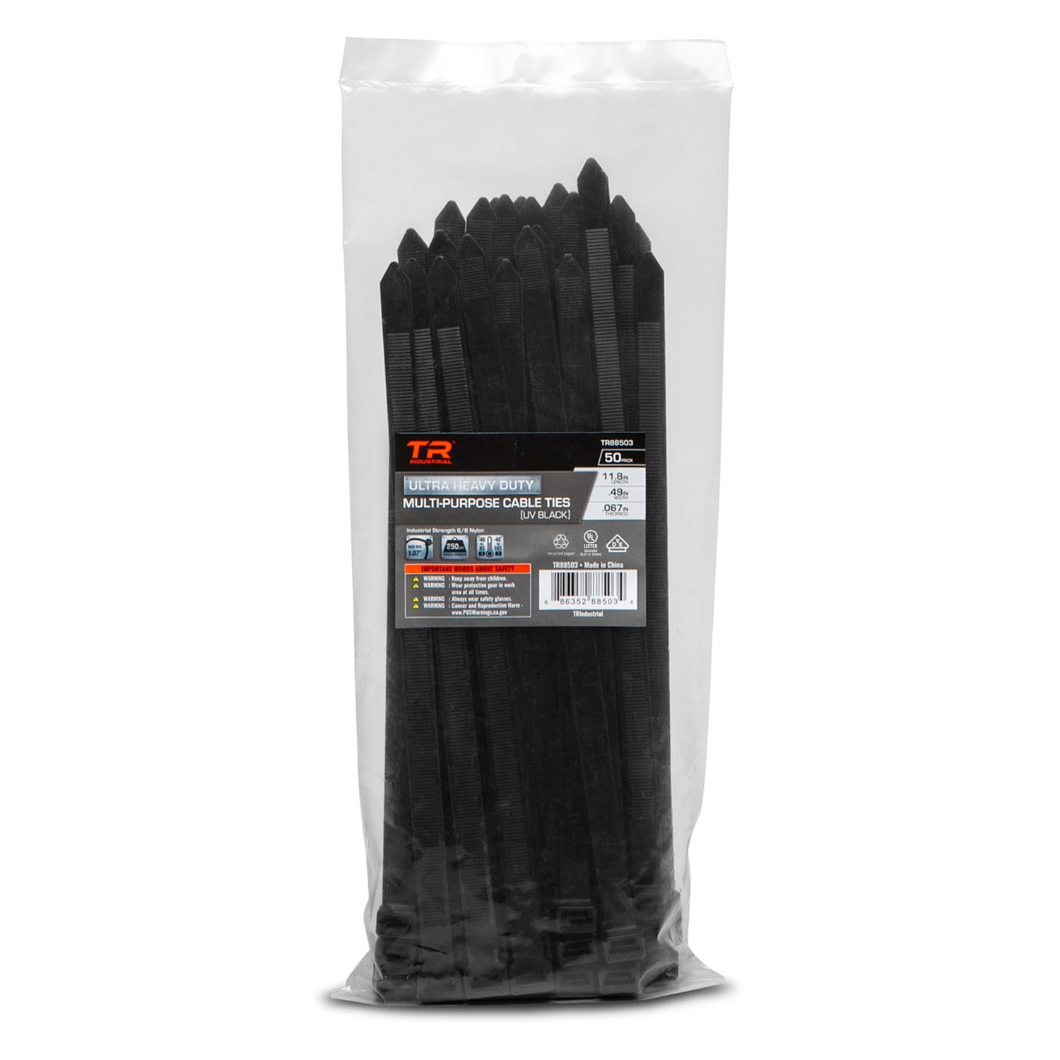 TR Industrial Ultra Heavy Duty Multi-Purpose UV Cable Ties (11.8")
