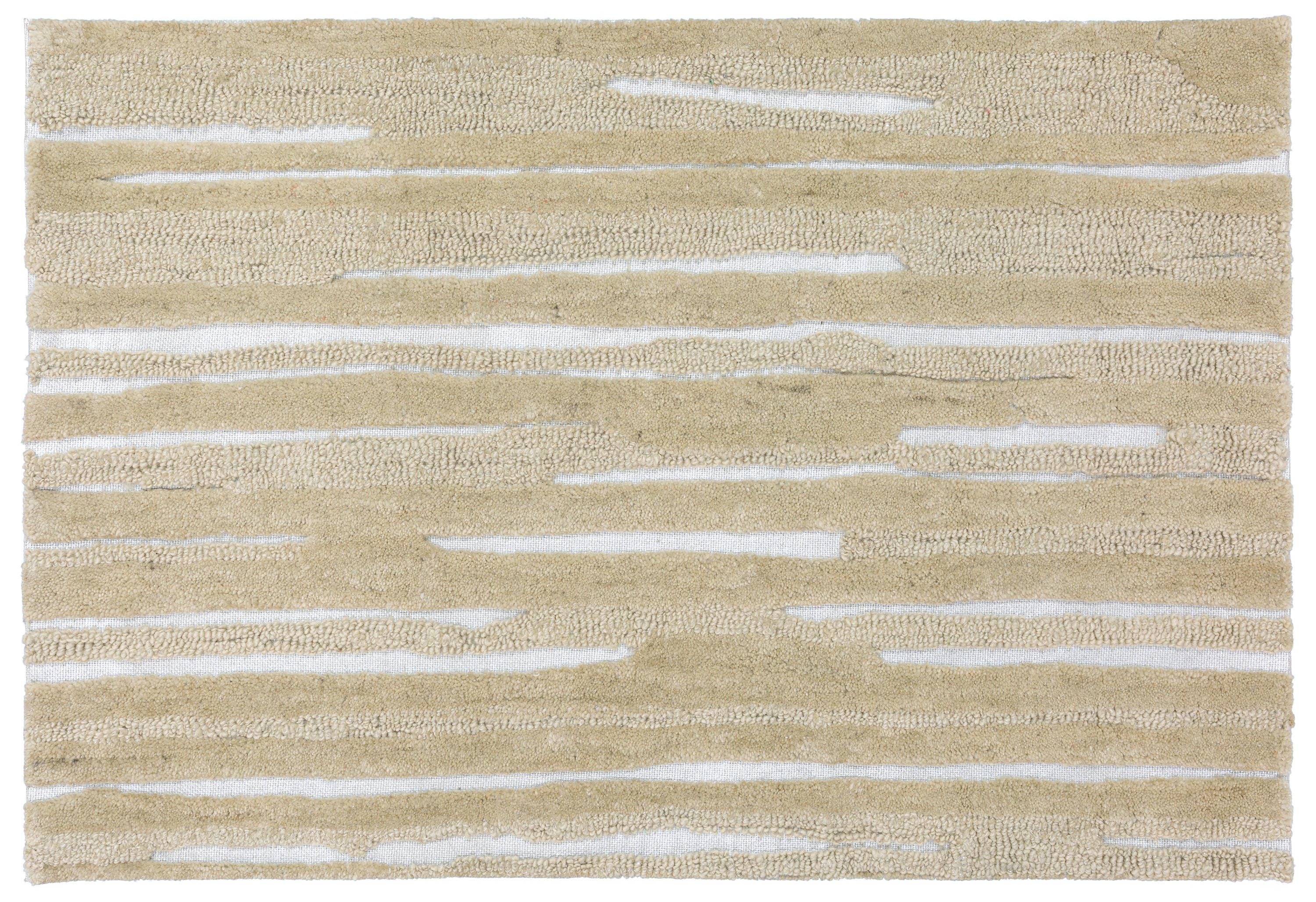 Addison Rugs Addison Dazzle Modern Hand Spun Wool and Metallic Area Rug Champagne 2' x 3' 2' x 3'