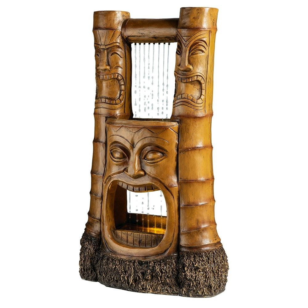 Design Toscano Tiki Gods of Hawaiian Islands LED Garden Fountain