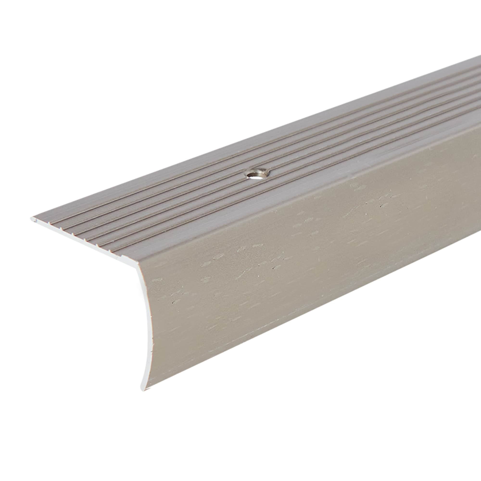 Pewter Finished Aluminum Stair Nosing, 144-inch Length