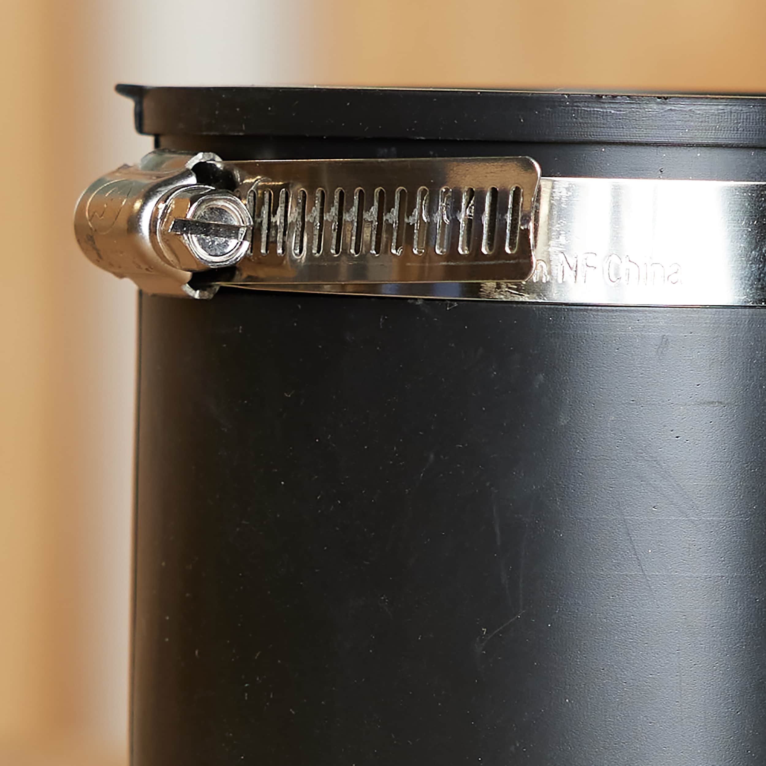 Fernco 3-Inch Black PVC Flexible Coupling with Stainless Steel Clamps