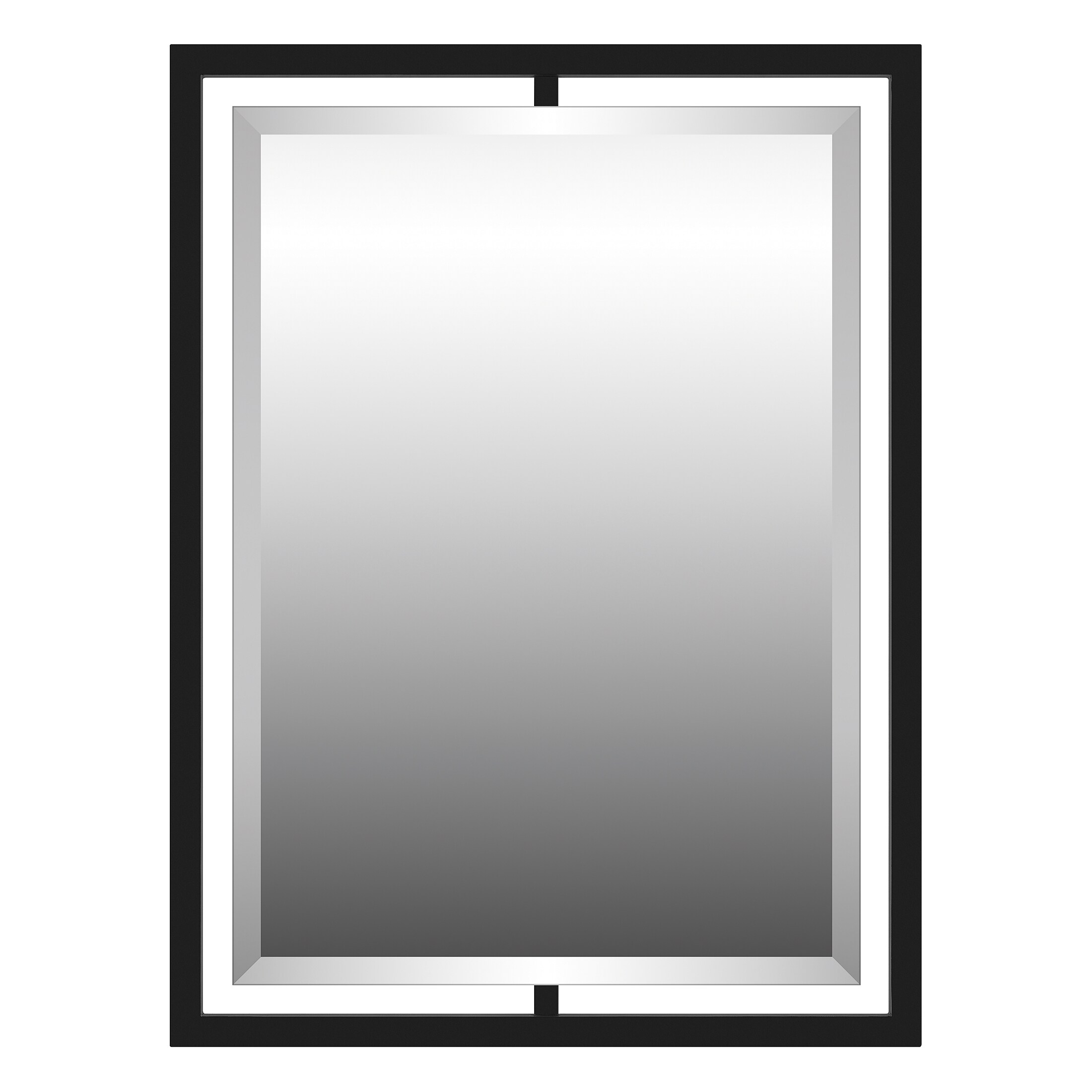 Quoizel Lighting - Reflections - 32 Inch Rectangular Mirror-Matte Black Finish