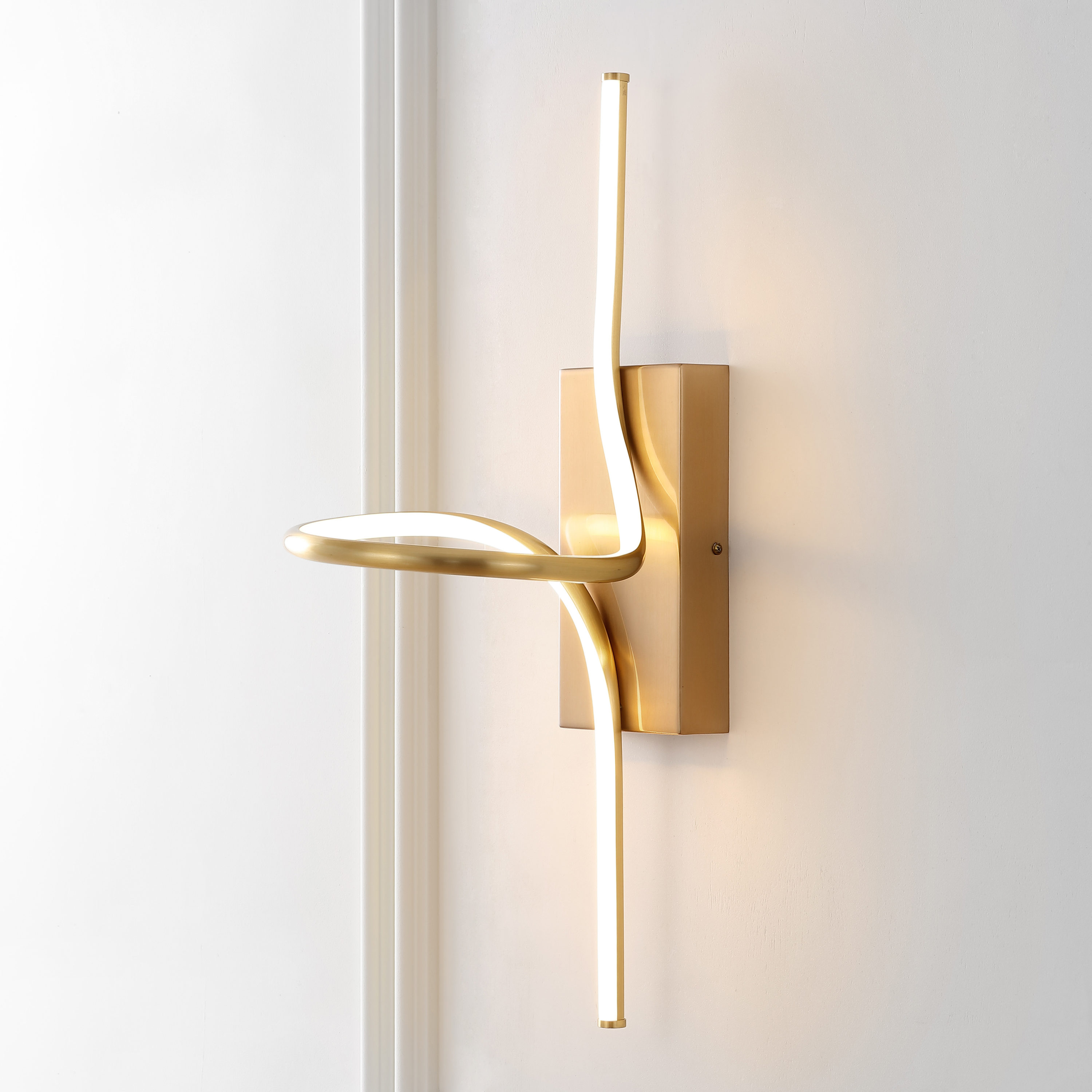 Sketch Minimalist Glam 23.5" Gold Integrated LED Vanity Sconce