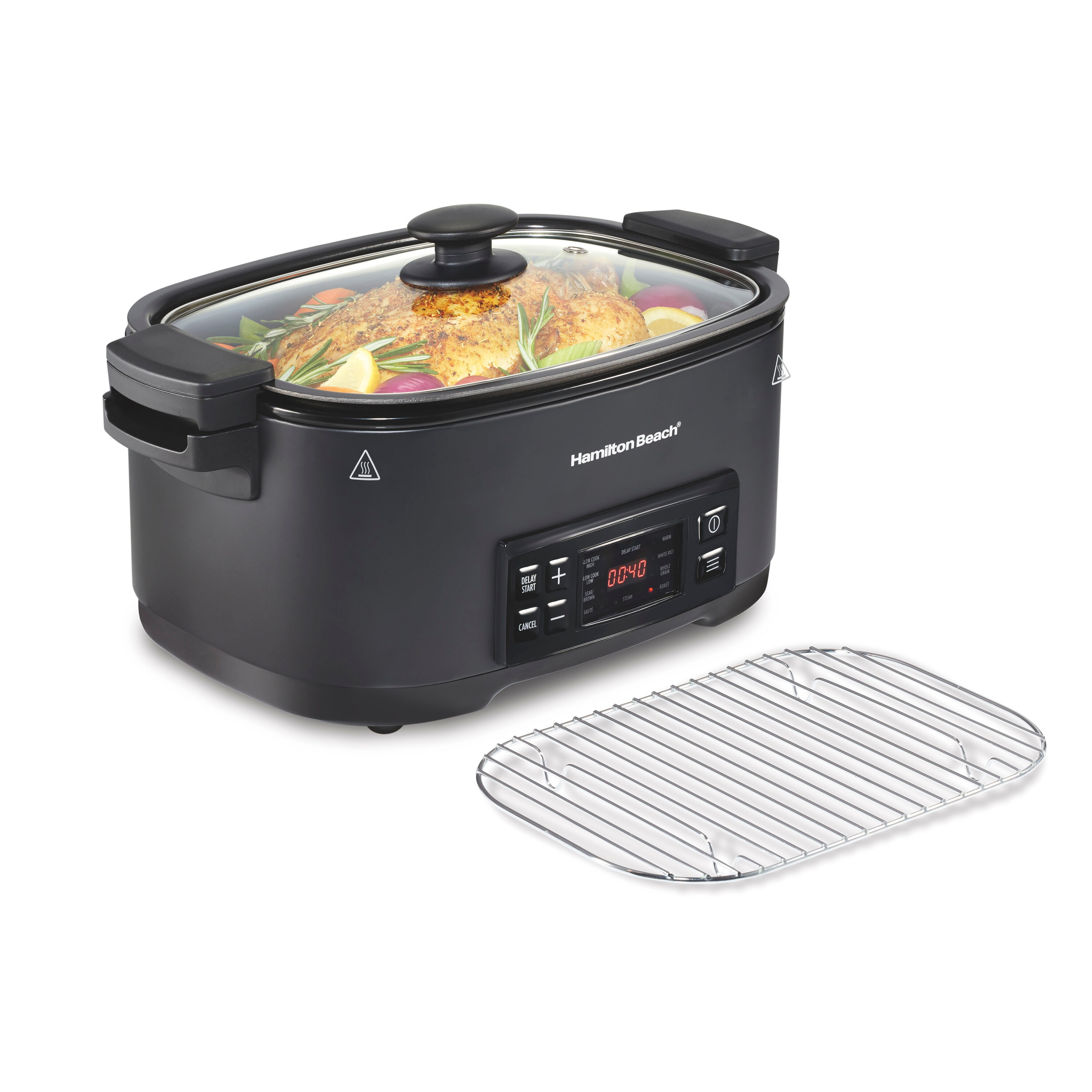 Hamilton Beach Black 6-Quart Programmable Nonstick Slow Cooker