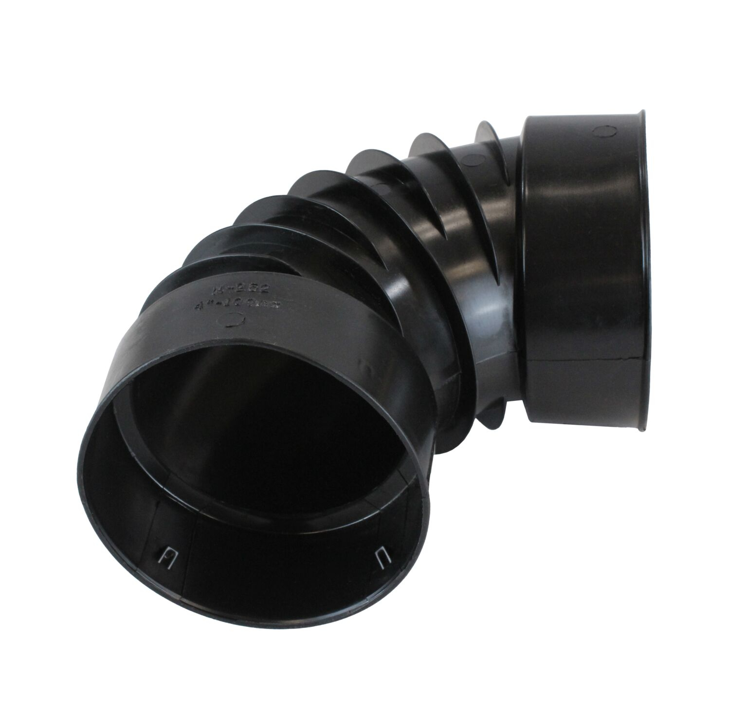 Black HDPE 3-inch 90 Degree Corrugated Elbow Fitting