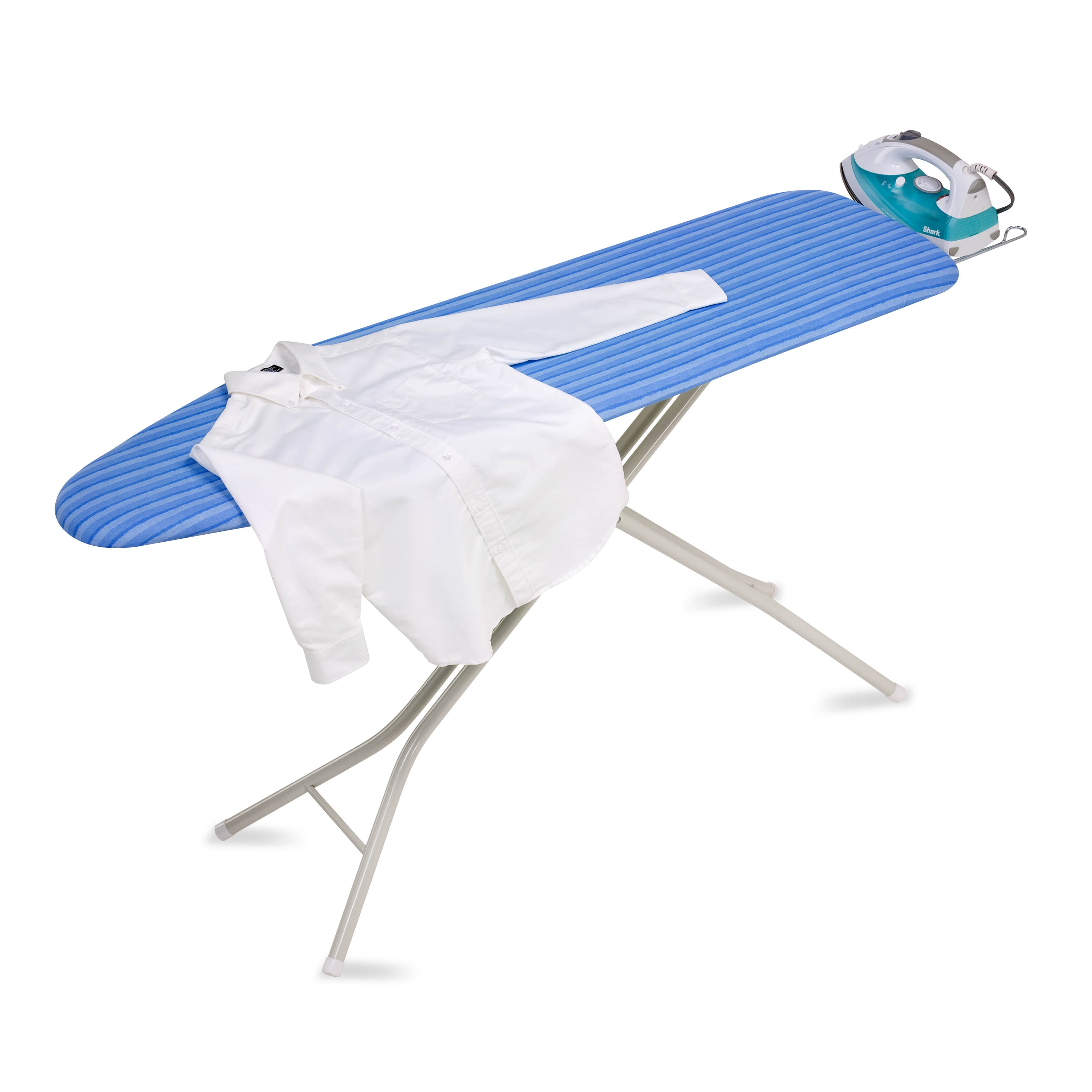 Honey-Can-Do Blue and Silver Ironing Board with Retractable Iron Rest