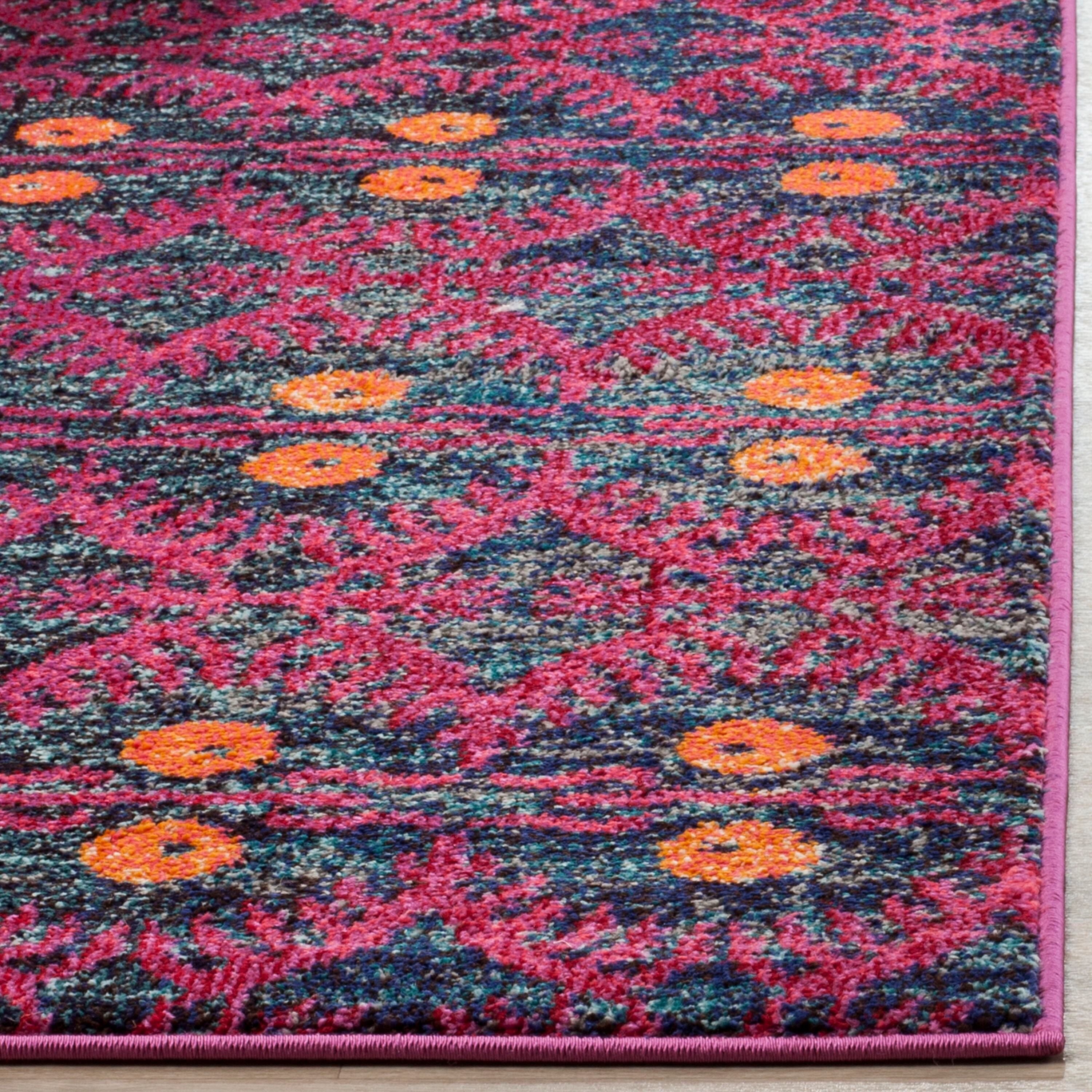 SAFAVIEH Monaco Flannery Geometric Area Rug, Pink/Multi, 3' x 5'
