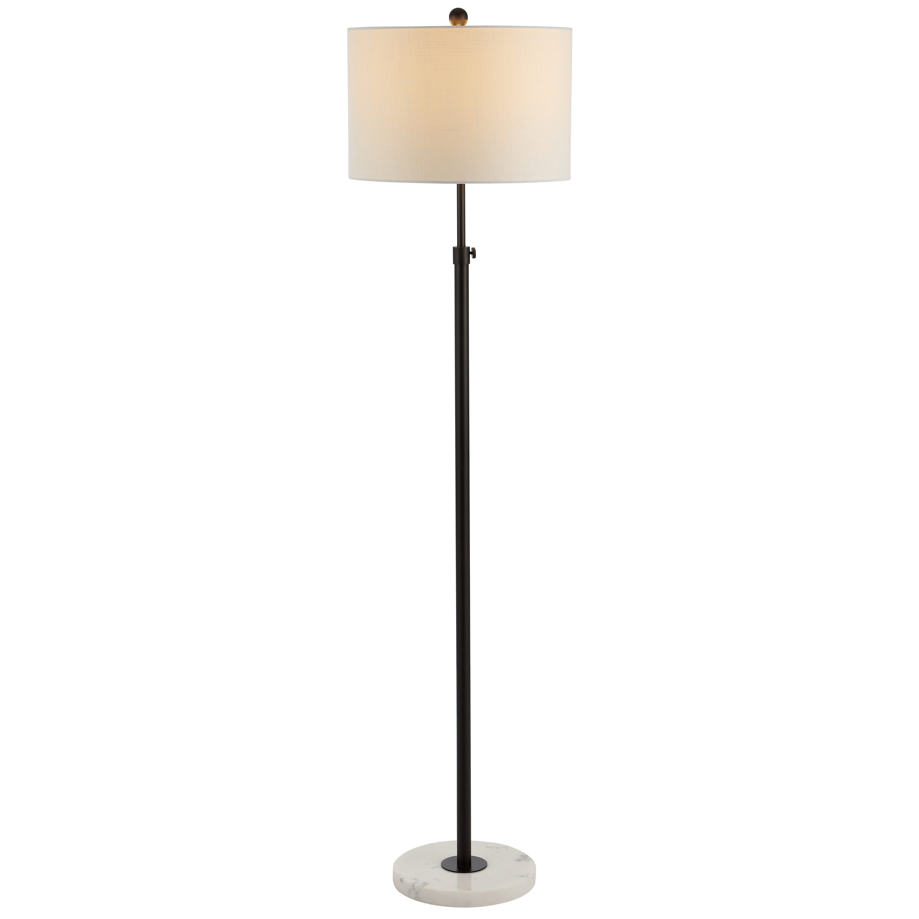JONATHAN Y JYL3022B June 65" Adjustable Metal/Marble LED Floor Lamp Modern,Contemporary,Glam for Bedrooms, Living Room, Office, Reading, 1 Light, Oil Rubbed Bronze