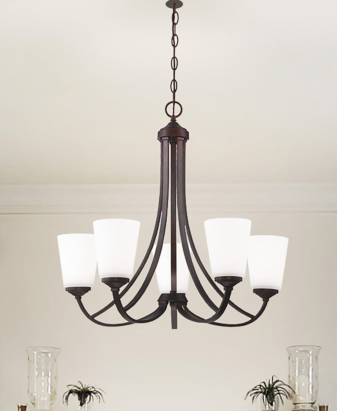 Minka Lavery 4965-284 Overland Park 5 Light Chandelier in Vintage Bronze
