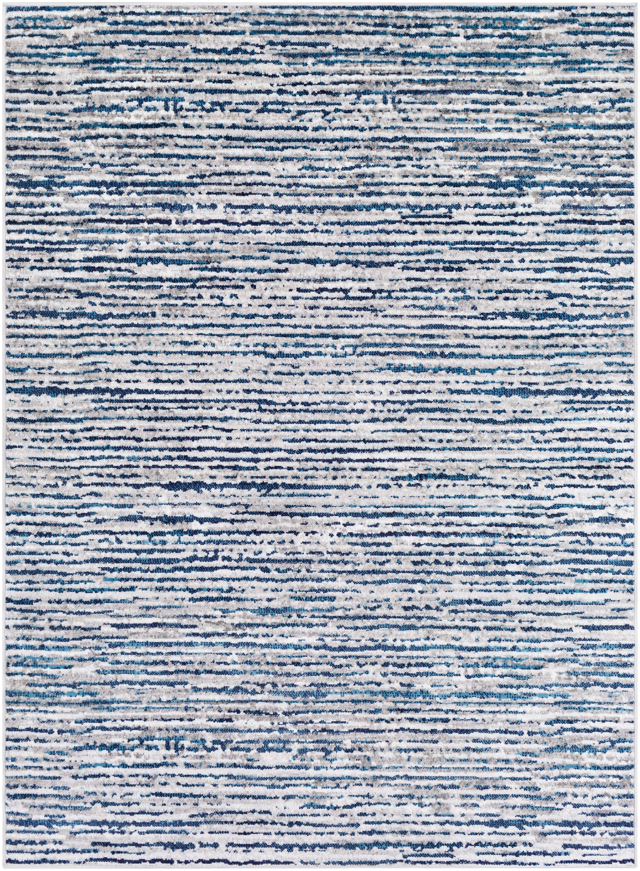 Mid-Century Modern Monte Carlo 4' x 6' Blue Synthetic Rug