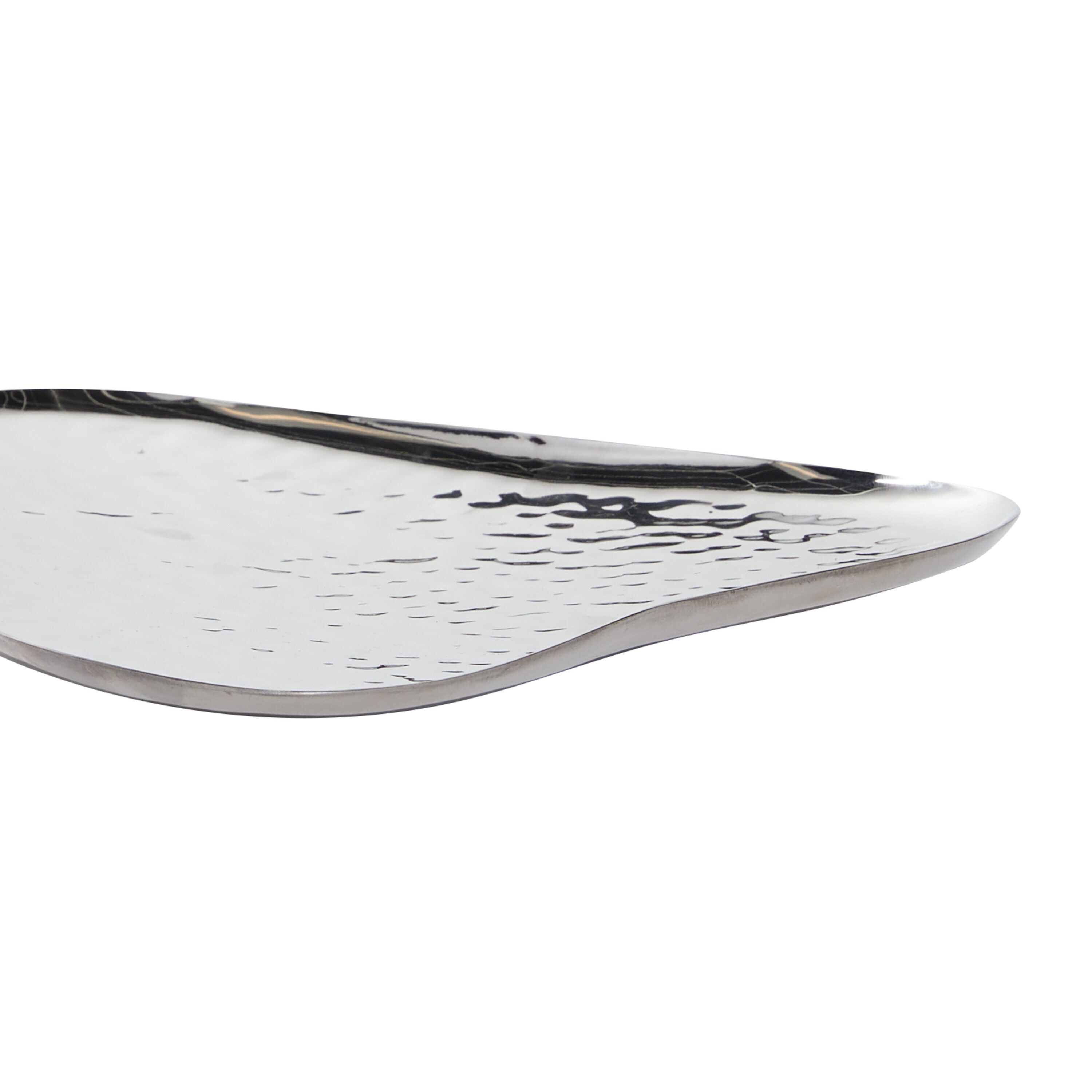 DecMode 8", 10", 12"W Stainless Steel Contemporary Tray, Silver, 3 - Pieces