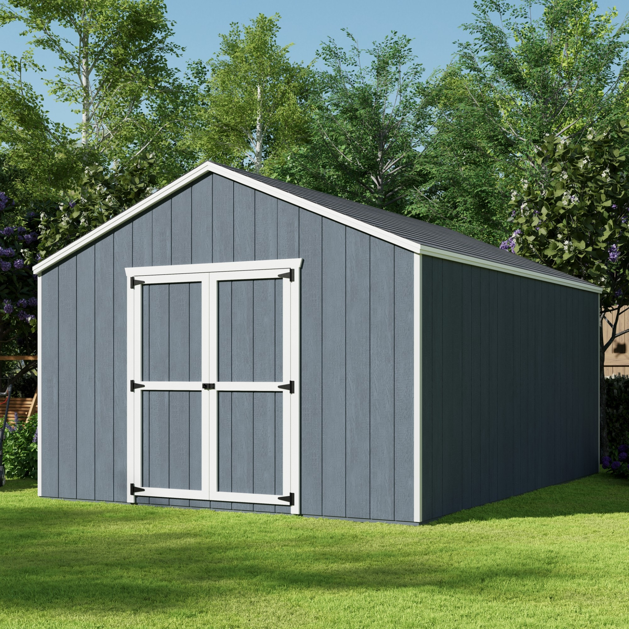 Little Cottage Co. 12x16 Value Gable Shed, Outdoor Wood Storage Do-It-Yourself Precut Kit