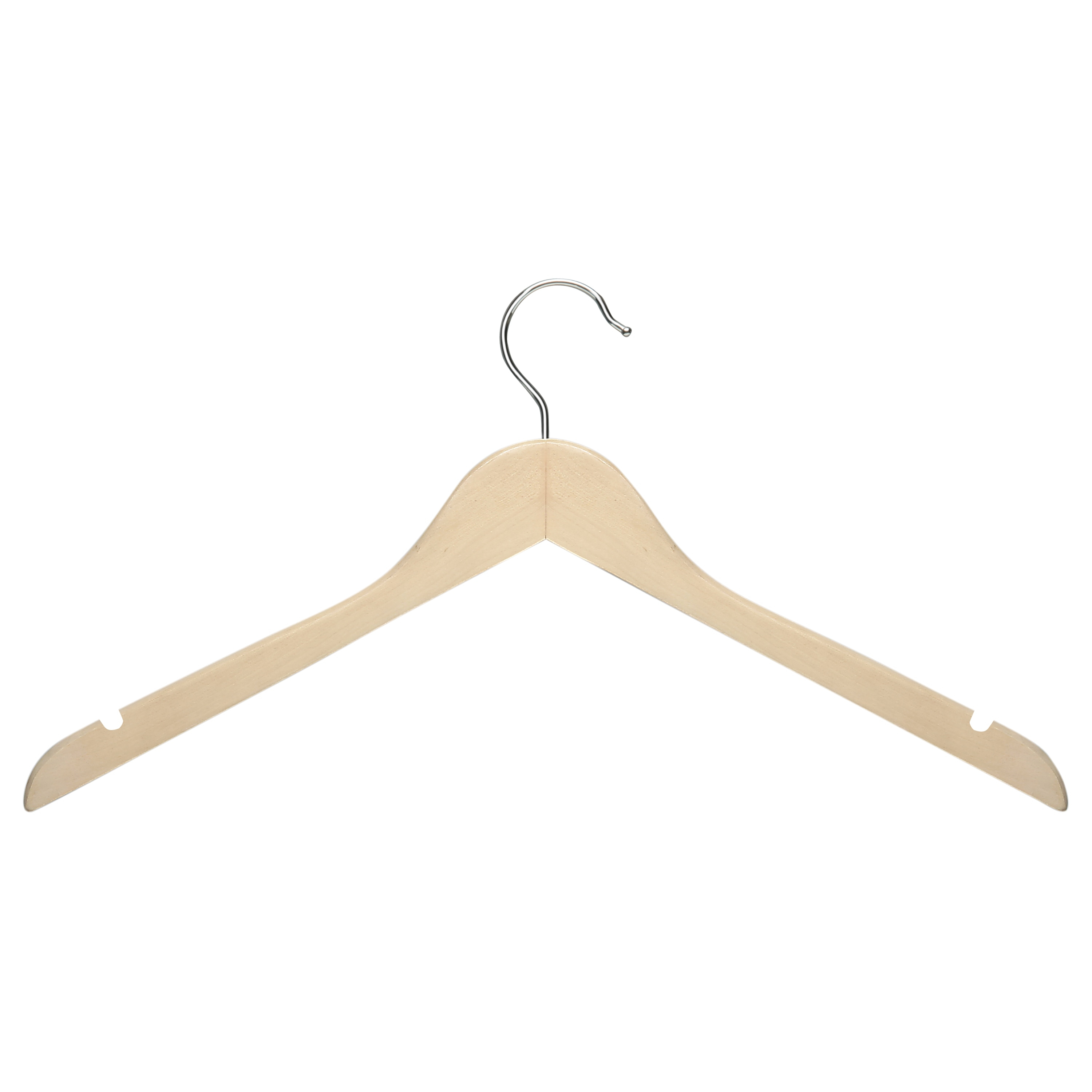 Honey-Can-Do Wood Notched Shirt Hangers, Maple Finish, 20 Pack