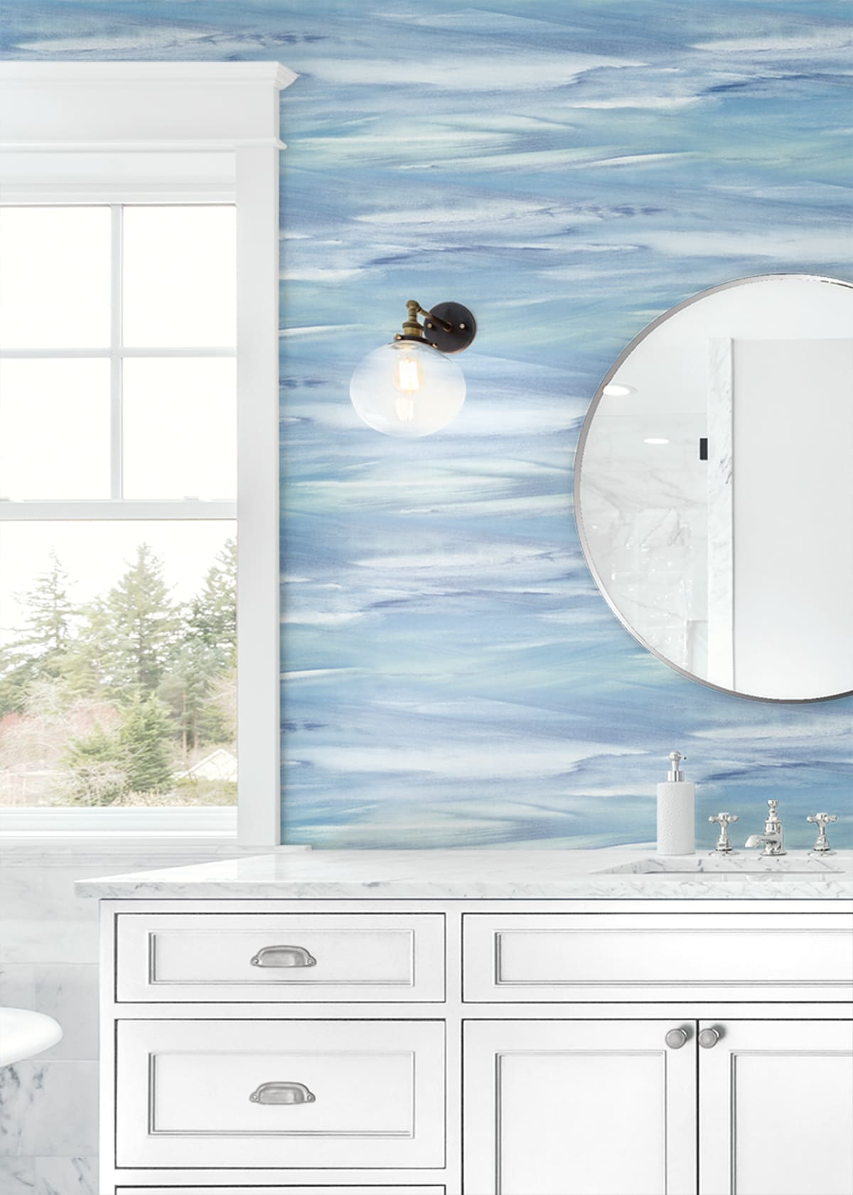 NextWall Sirius Brushstroke Abstract Peel and Stick Wallpaper - 20.5 in. W x 18 ft. L