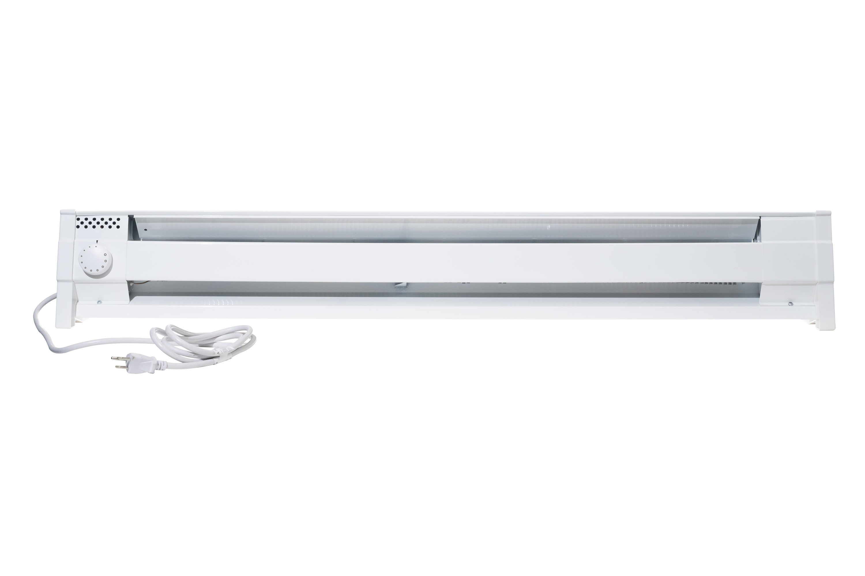 Cadet 49 in. Plug-in Portable Electric Baseboard Heater, White,120V w/6ft cord, 175 sq. ft.