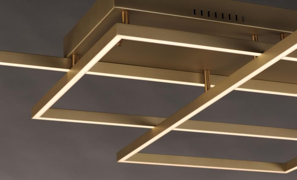 -112W 1 Led Flush Mount-31 Inches Wide By 6 Inches High-Champagne Finish Et2 Lighting E21518-Chp
