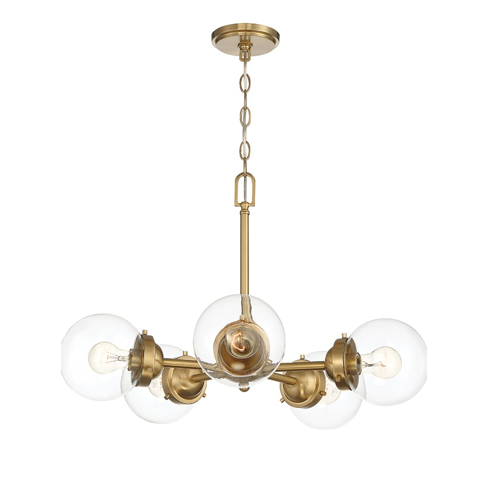 Knoll Vintage Warmth 26" Sputnik Chandelier in Brushed Gold