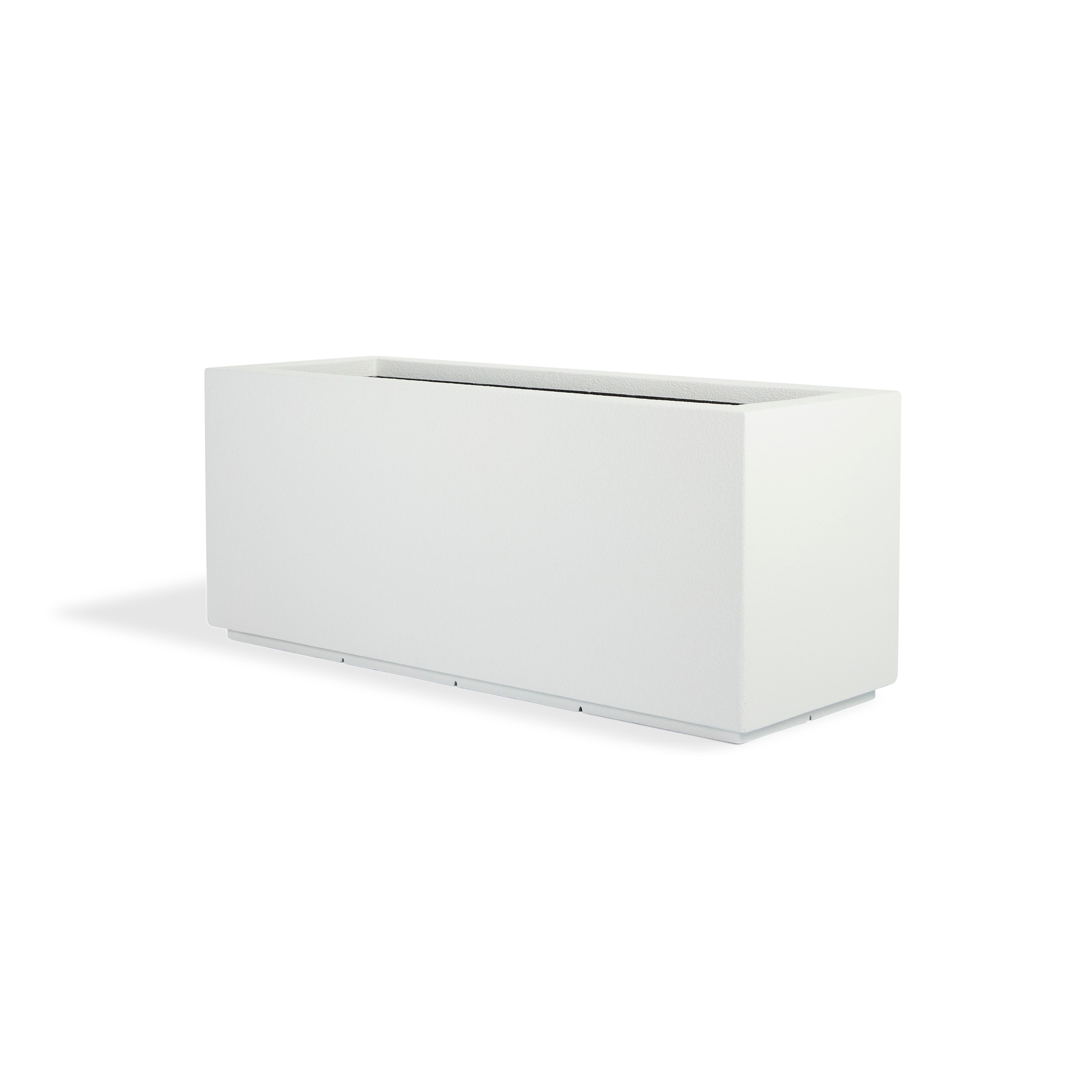 PolyStone Planters Rectangle 17-in W Extra Large White Mixed/Composite Contemporary/Modern Outdoor Planter With Drainage Holes