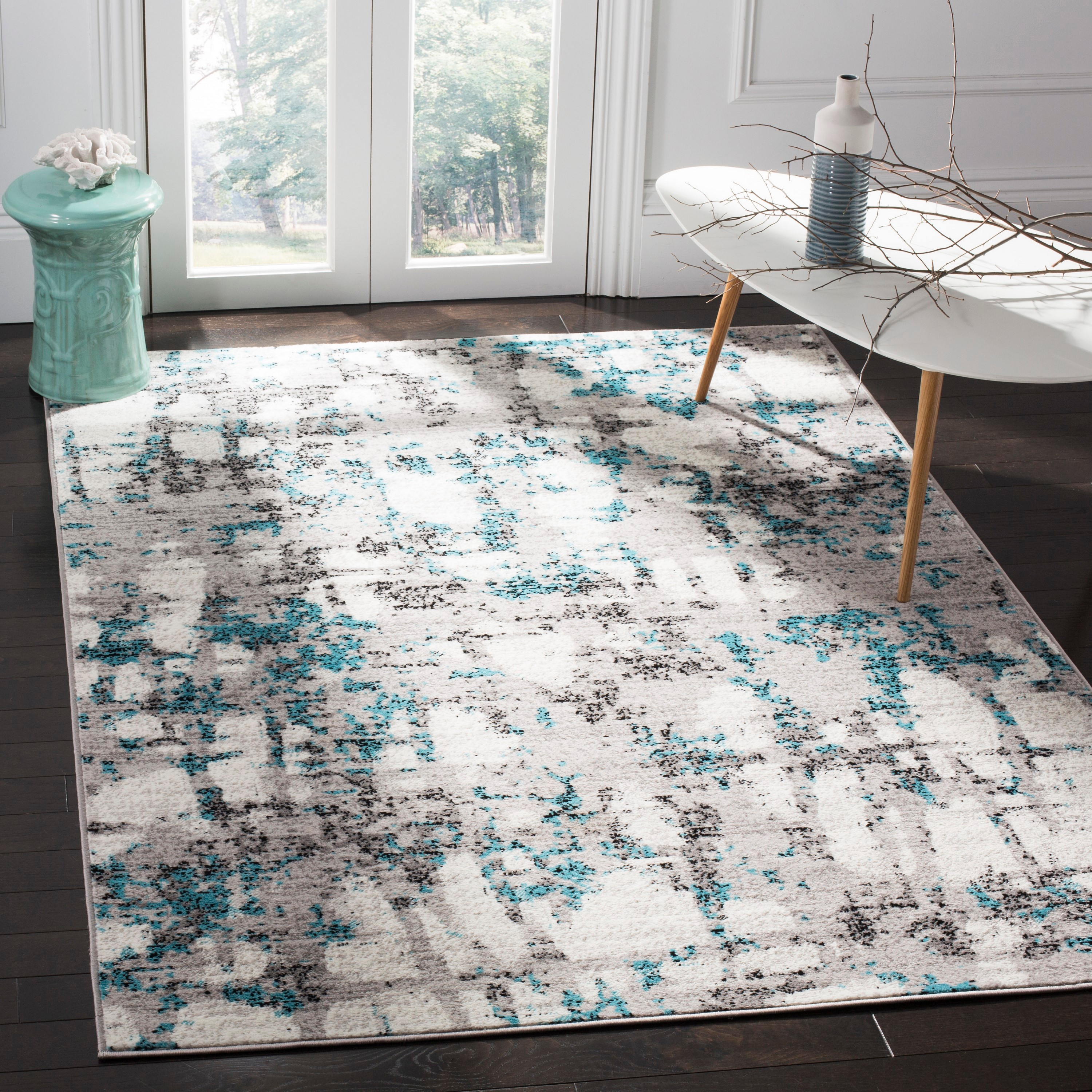 SAFAVIEH Skyler Collection SKY193B Grey / Blue Rug