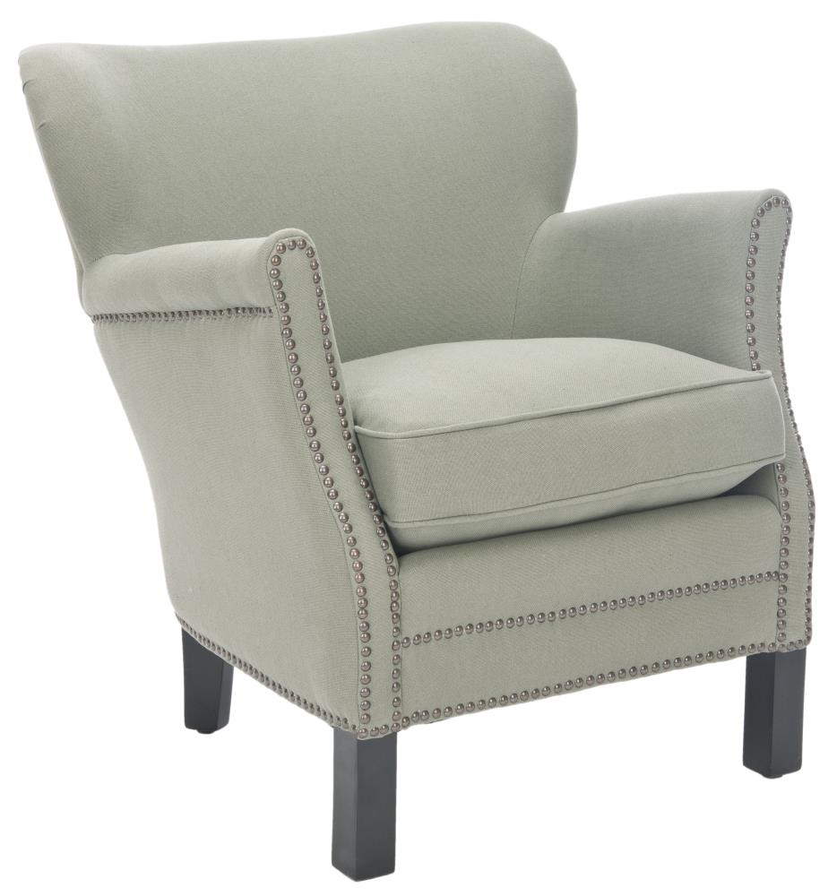 SAFAVIEH Jenny Arm Chair With Silver Nail Head Royal Blue