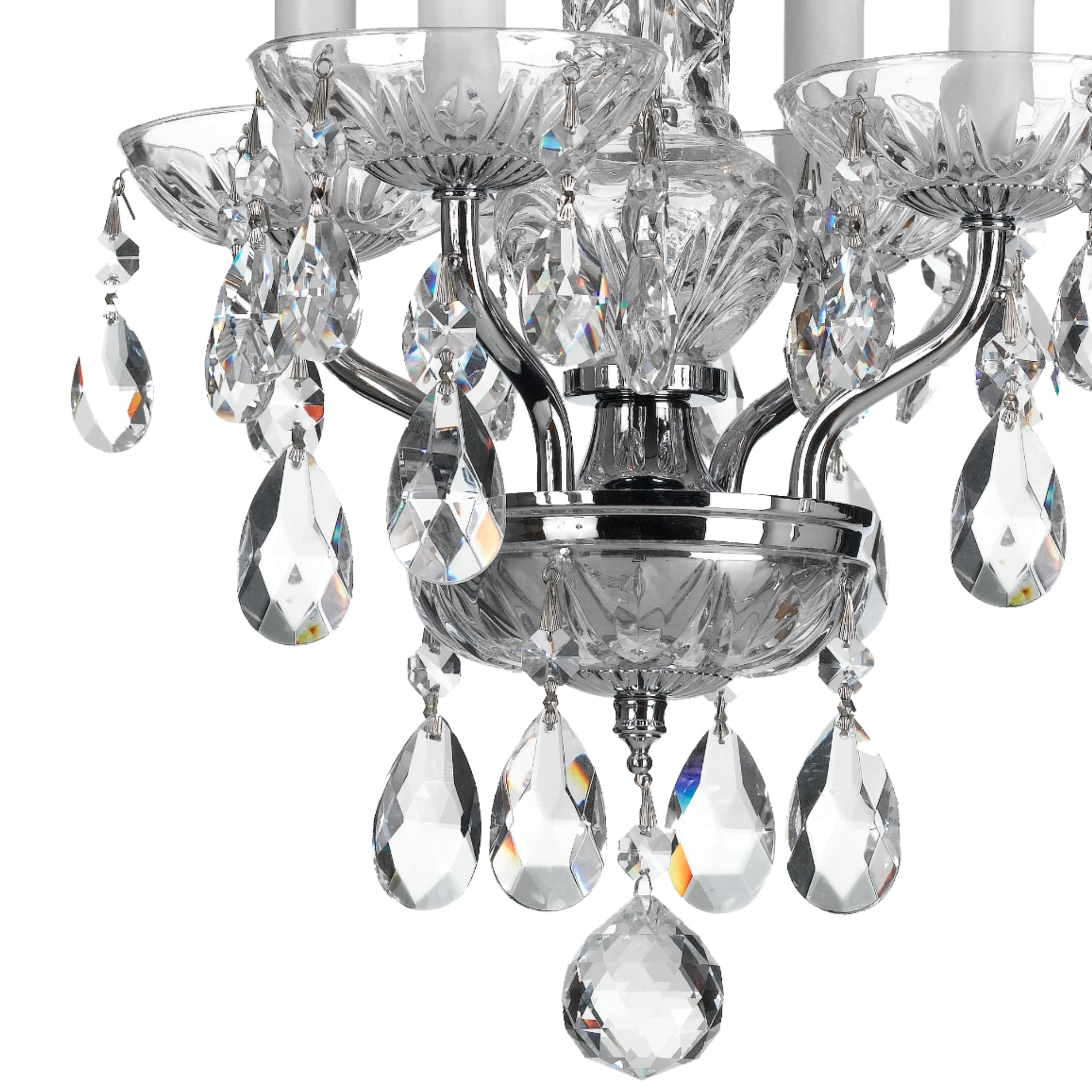 Crystorama Lighting - Traditional Crystal - 15 Inch 4 Light Chandelier-Swarovski