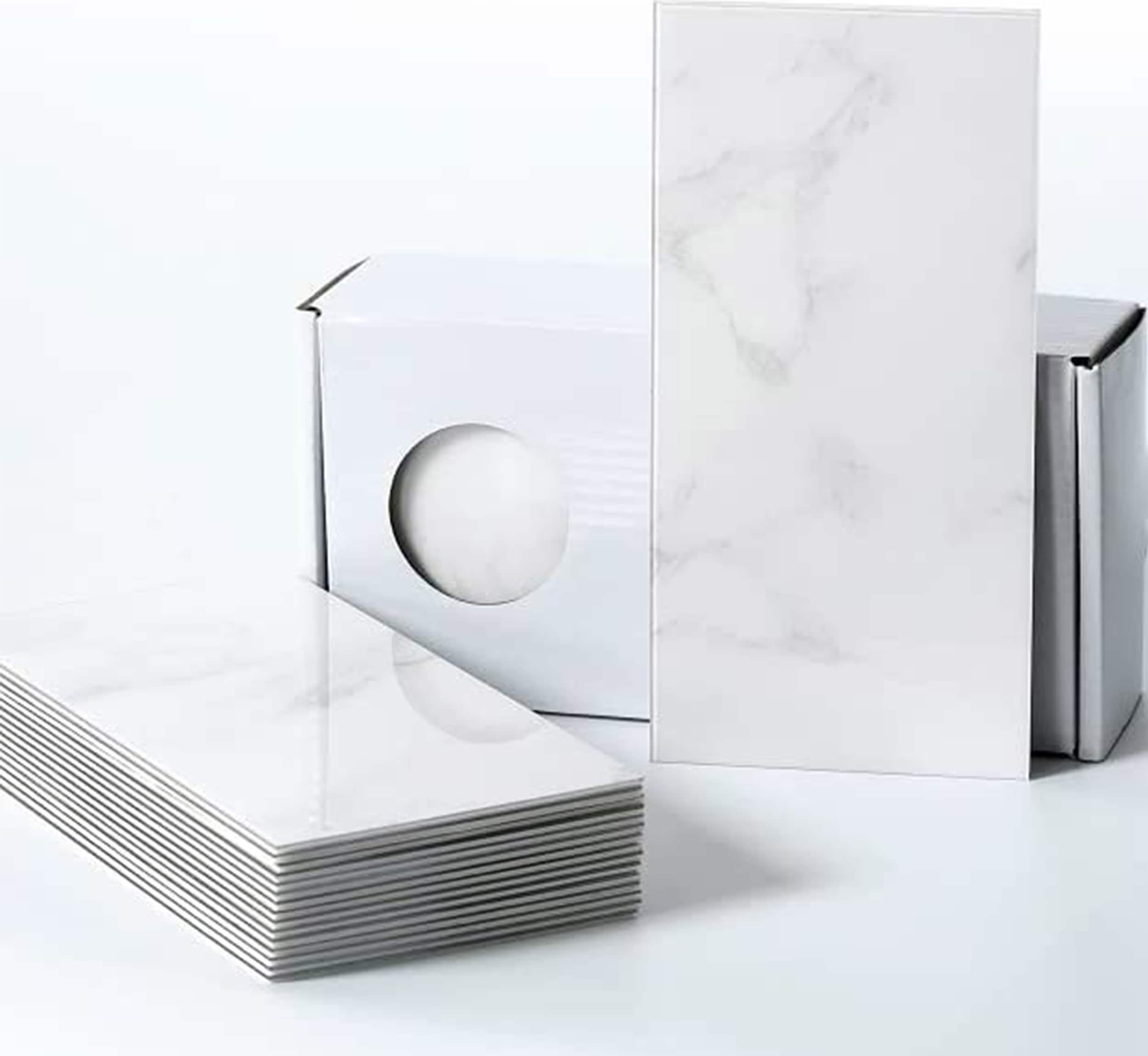 4'' W x 8'' L PVC Peel and Stick Subway Tile