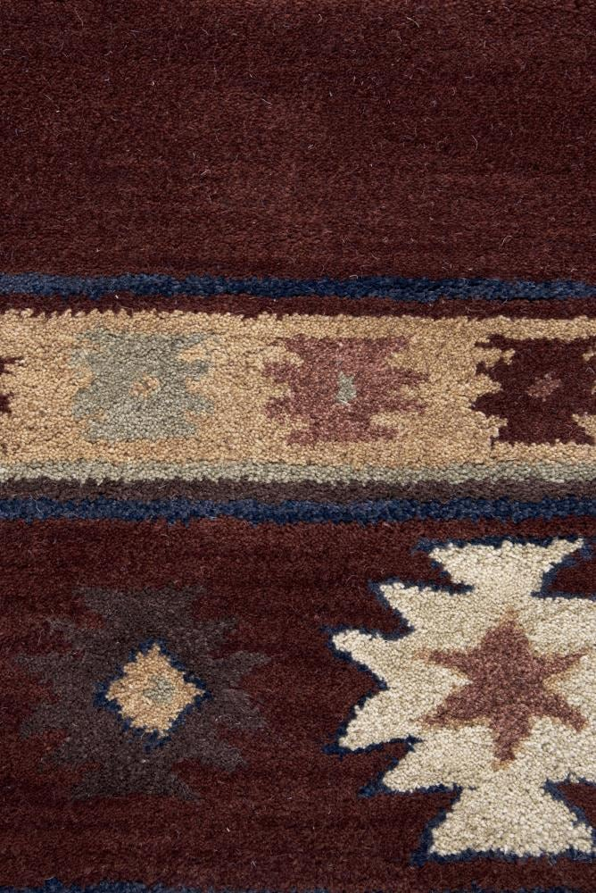 Alora Decor Ryder 10' x 14' Tribal Burgundy/Tan/Sage/Navy Hand-Tufted Rug
