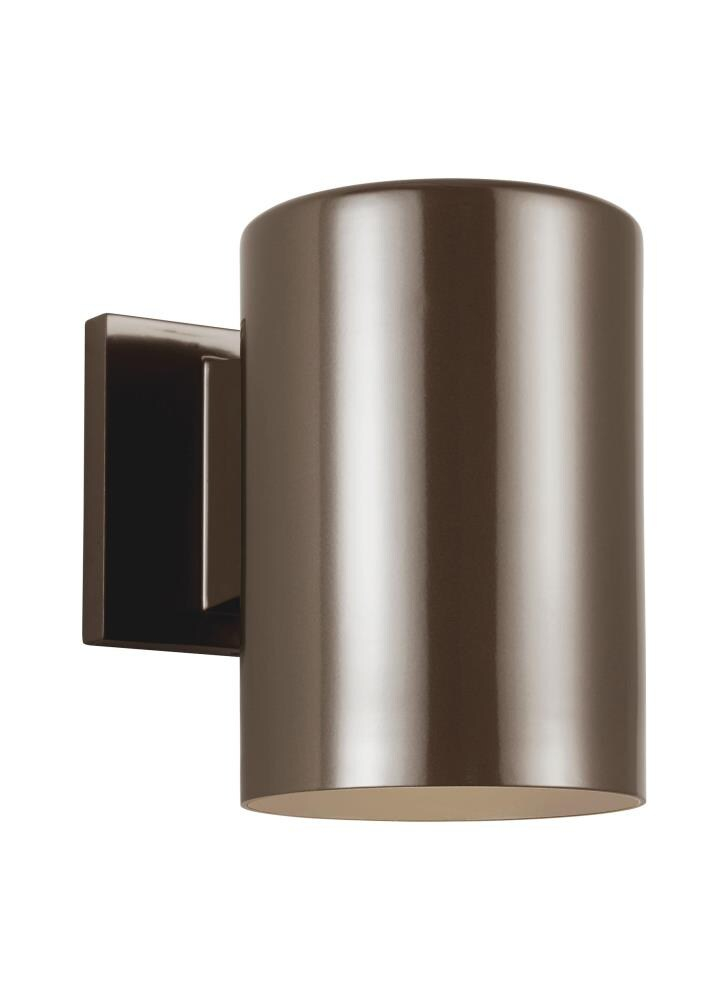 Small Bronze LED Cylinder Wall Sconce with Dimmable Feature