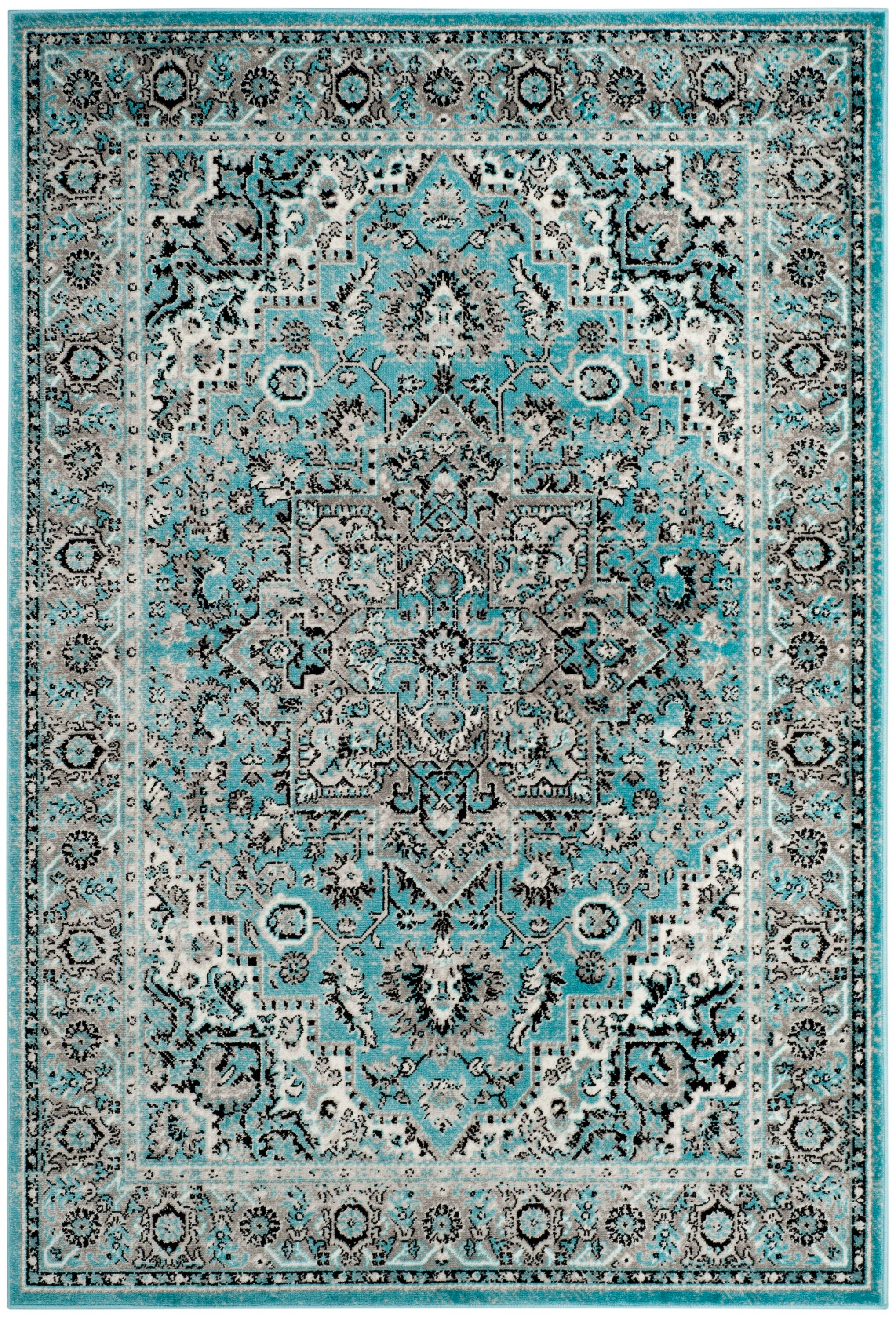 SAFAVIEH Skyler Collection SKY126M Blue / Ivory Rug