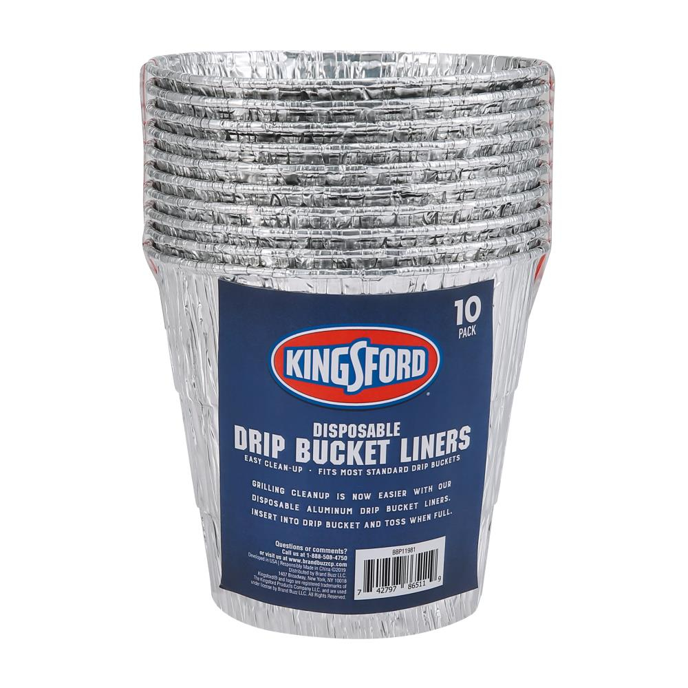 Kingsford Drip Pans 10 -Pack 4.92-in x 4.92-in W Disposable Aluminum Grill Drip pan
