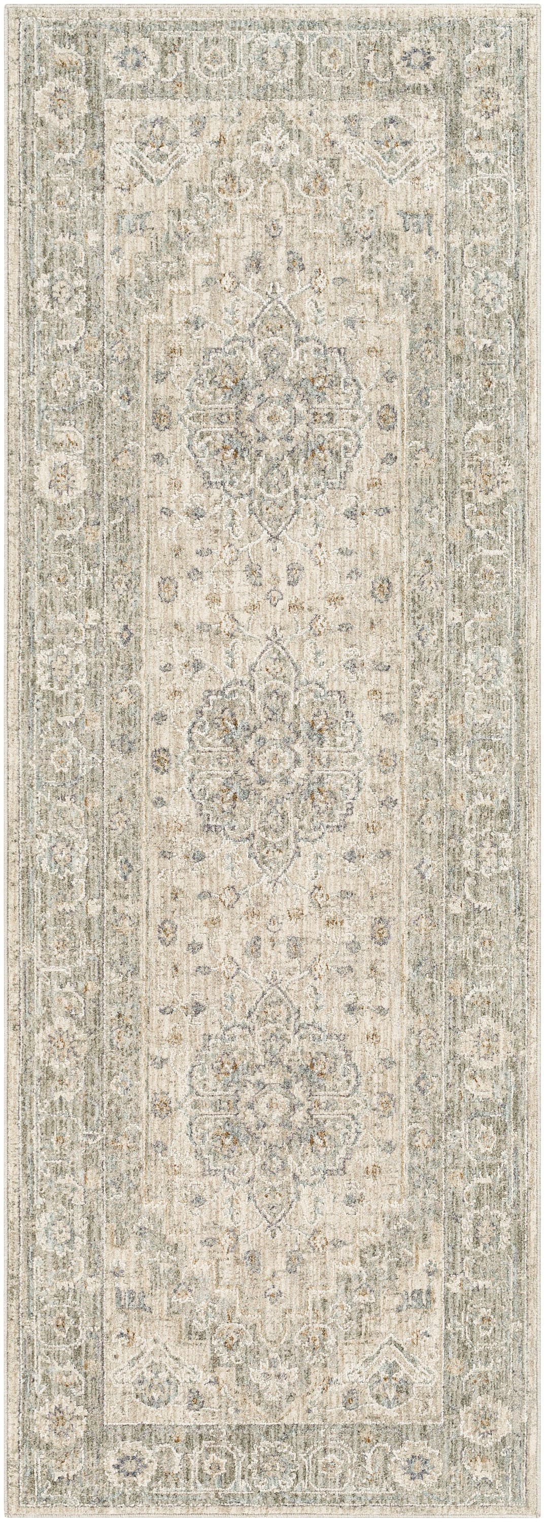 Avant Garde Gray Synthetic 31x87 Hand-Knotted Area Rug