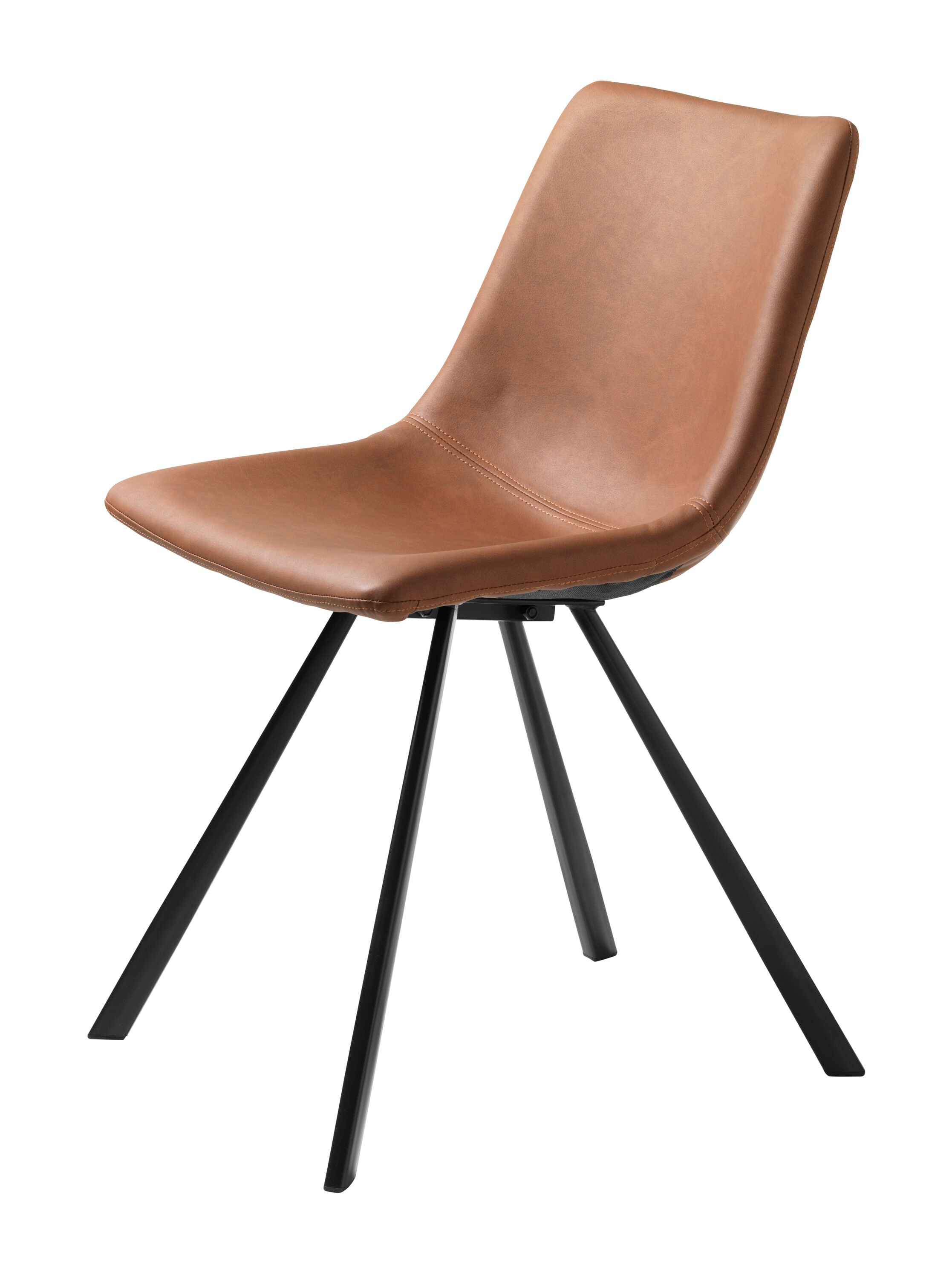 Unique Furniture 18.5''H Polyurethane Upholstered Dining Chair in Tan (Set of 2)