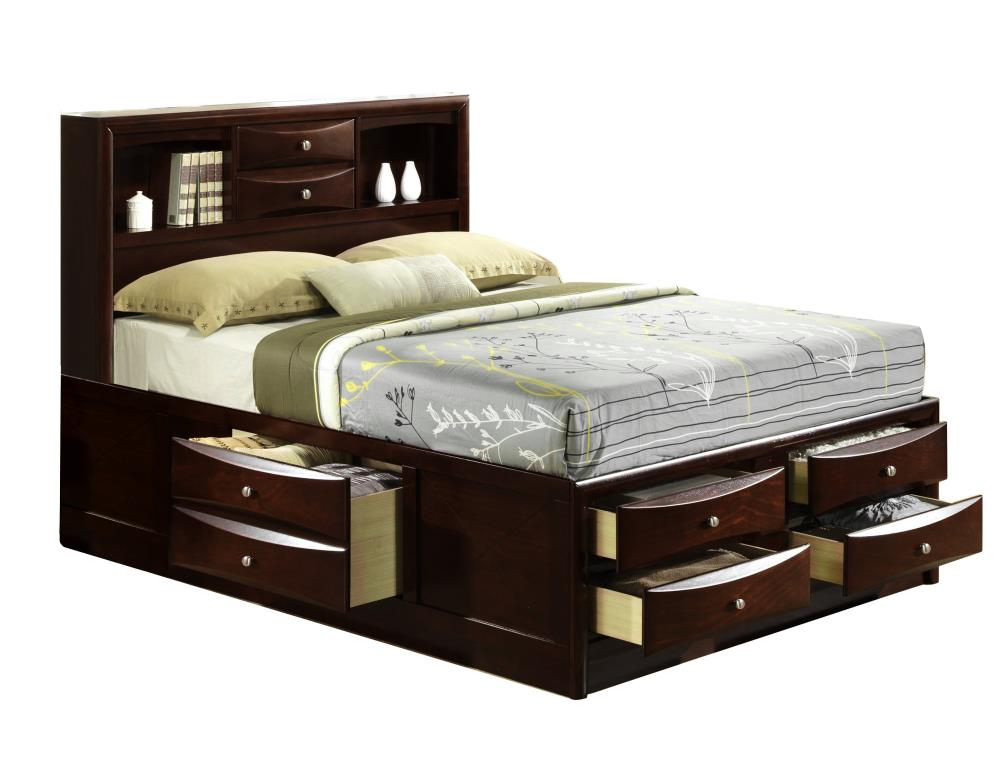 Picket House Furnishings Madison 3PC Queen Storage Bedroom Set in Mahogany