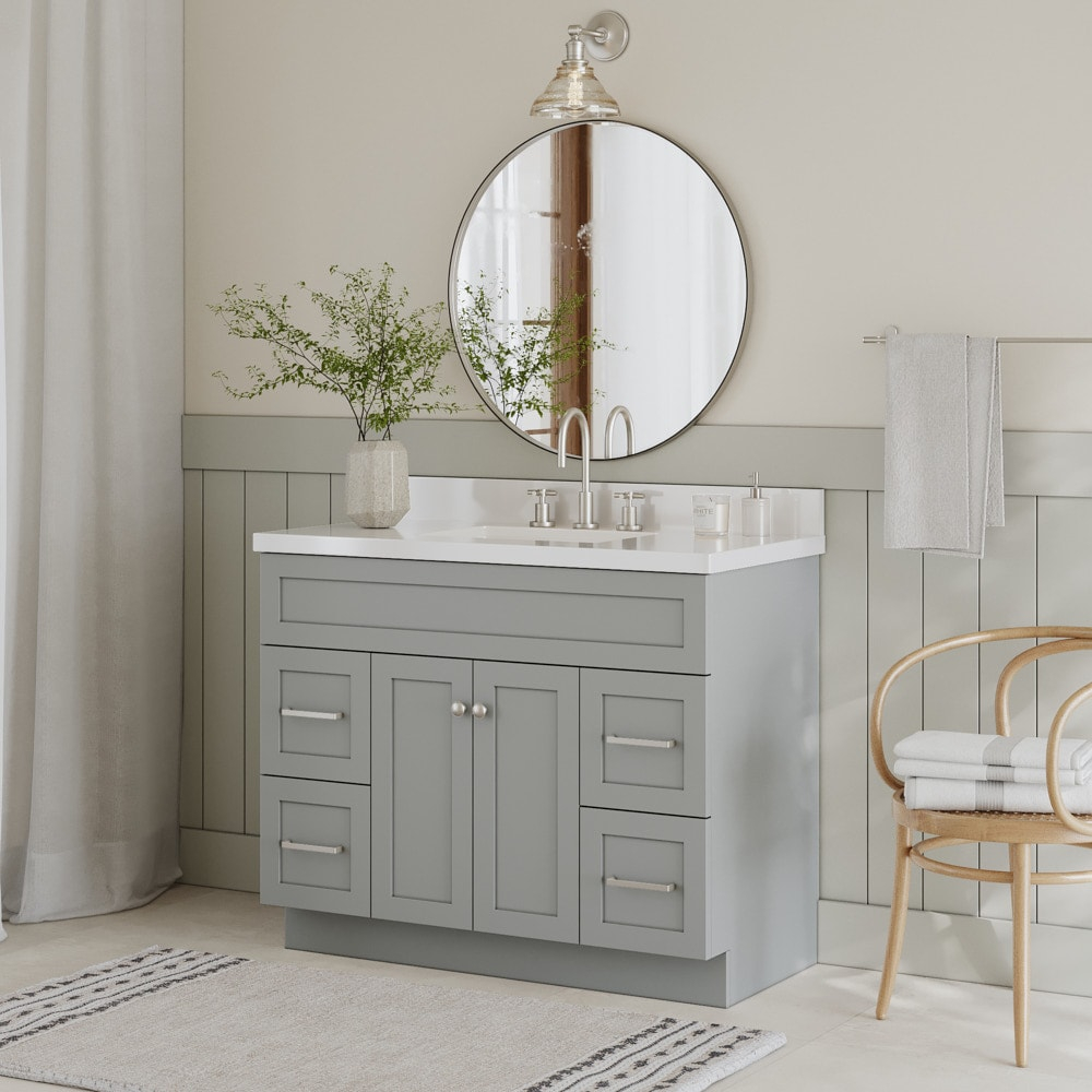 Ariel F042s-Bc Hamlet 42" Single Free Standing Vanity Cabinet Only - Grey