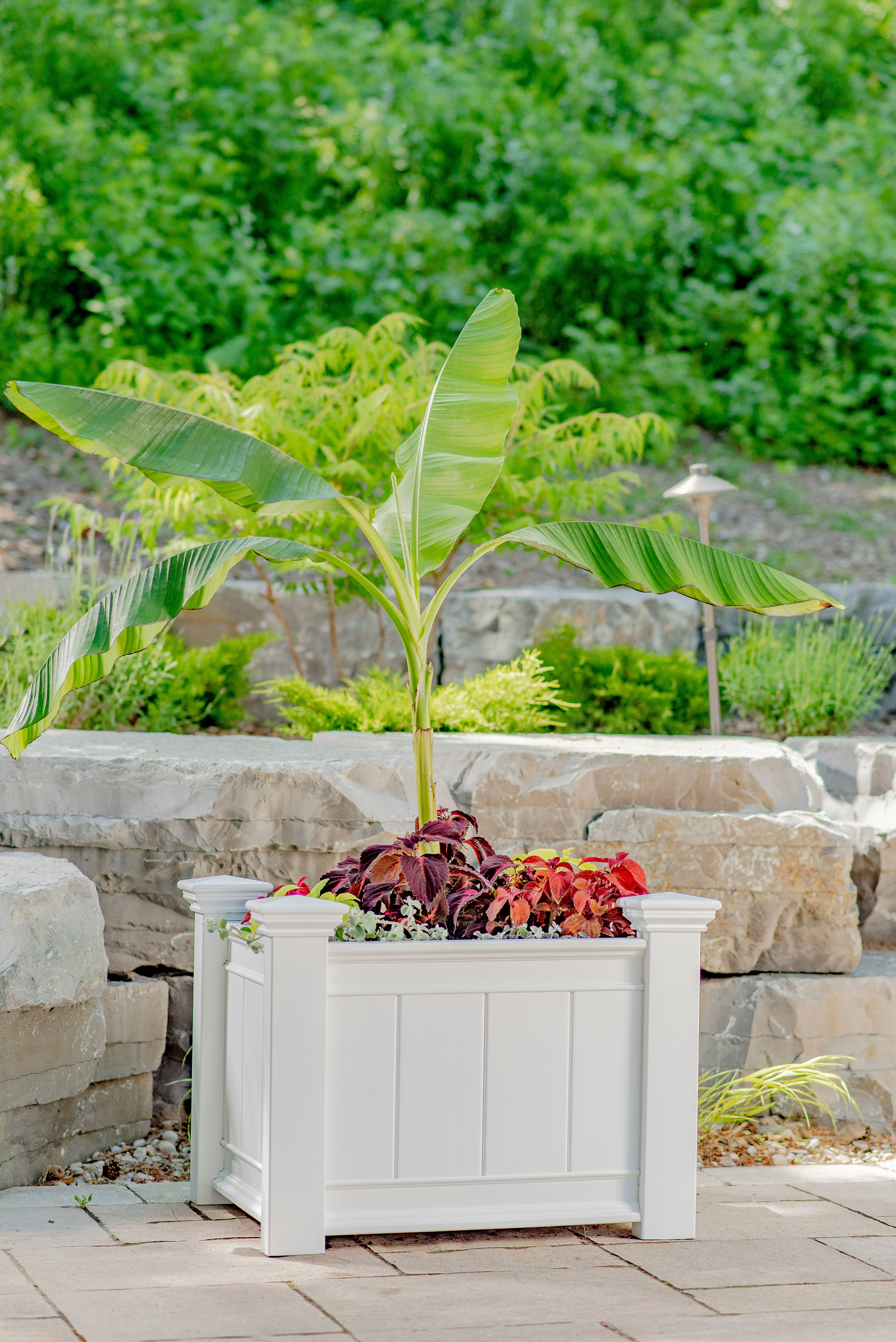 Vita Classic 27" L x 21"W x 22"H Barcelona Vinyl Planter Box, White, VA68210