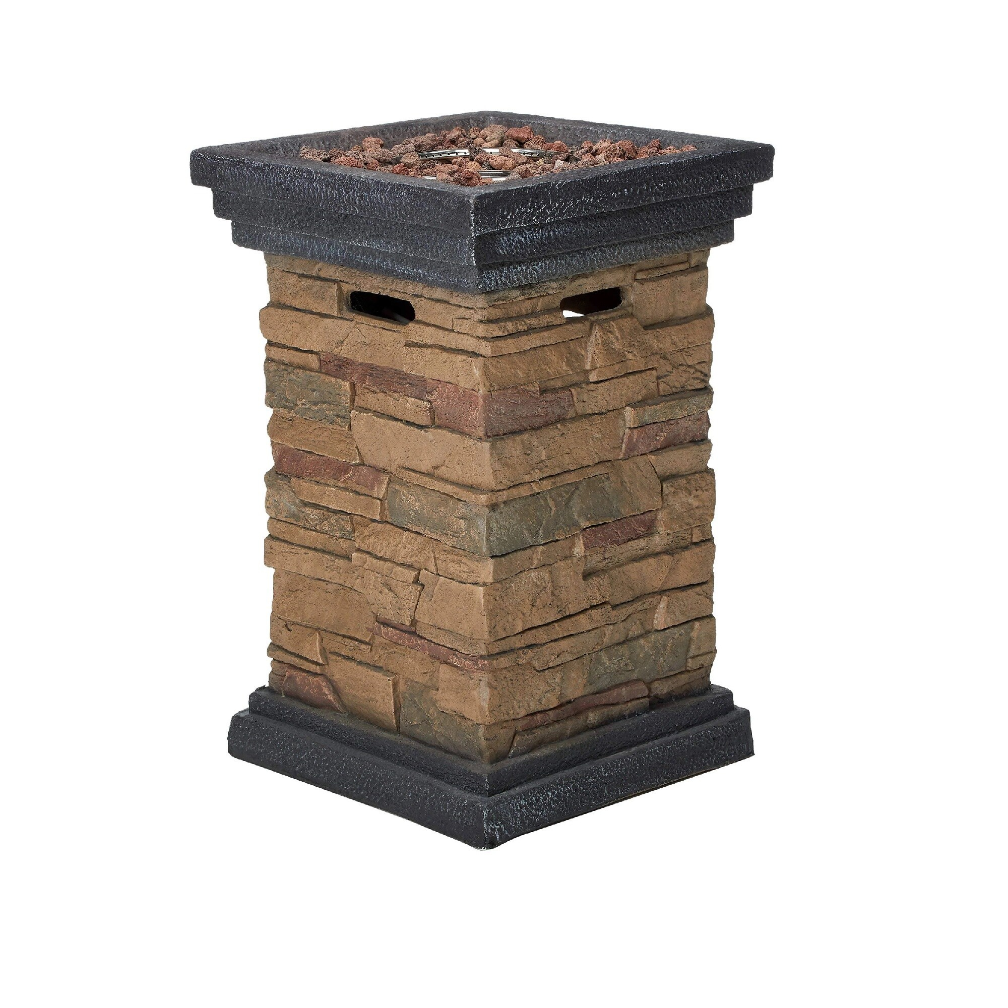 Northlight 29.25" Classic Stone Column Style Gas Fire Pit