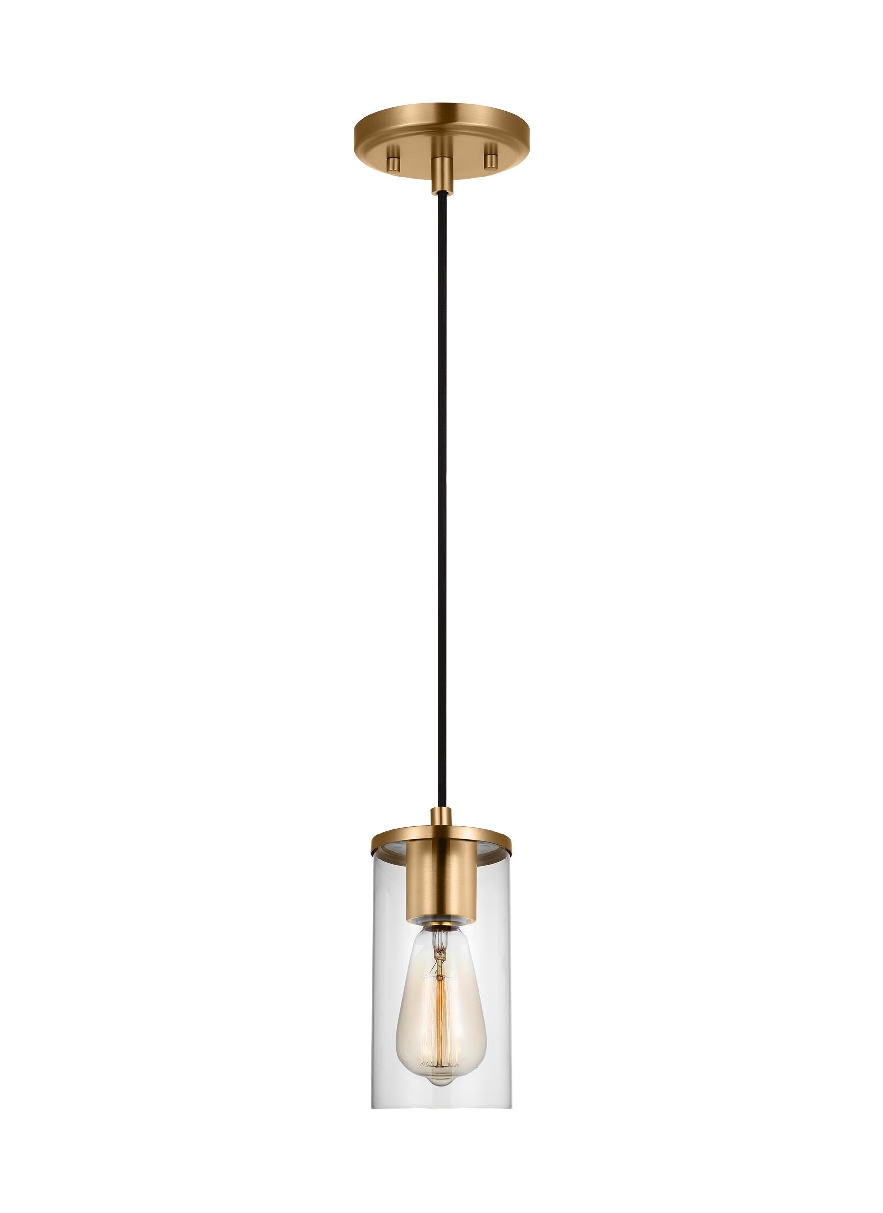 Zire Mini 4" Satin Brass Indoor/Outdoor Pendant Light
