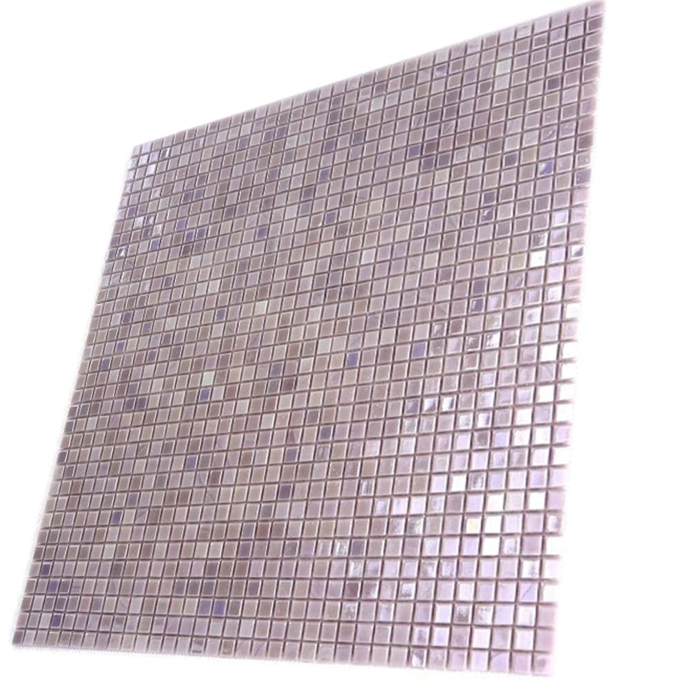 Galaxy 0.3125 in. x 0.3125 in. Iridescent Glass Pressed Edge Tiny Square Mosaic Wall Pool & Floor Tile