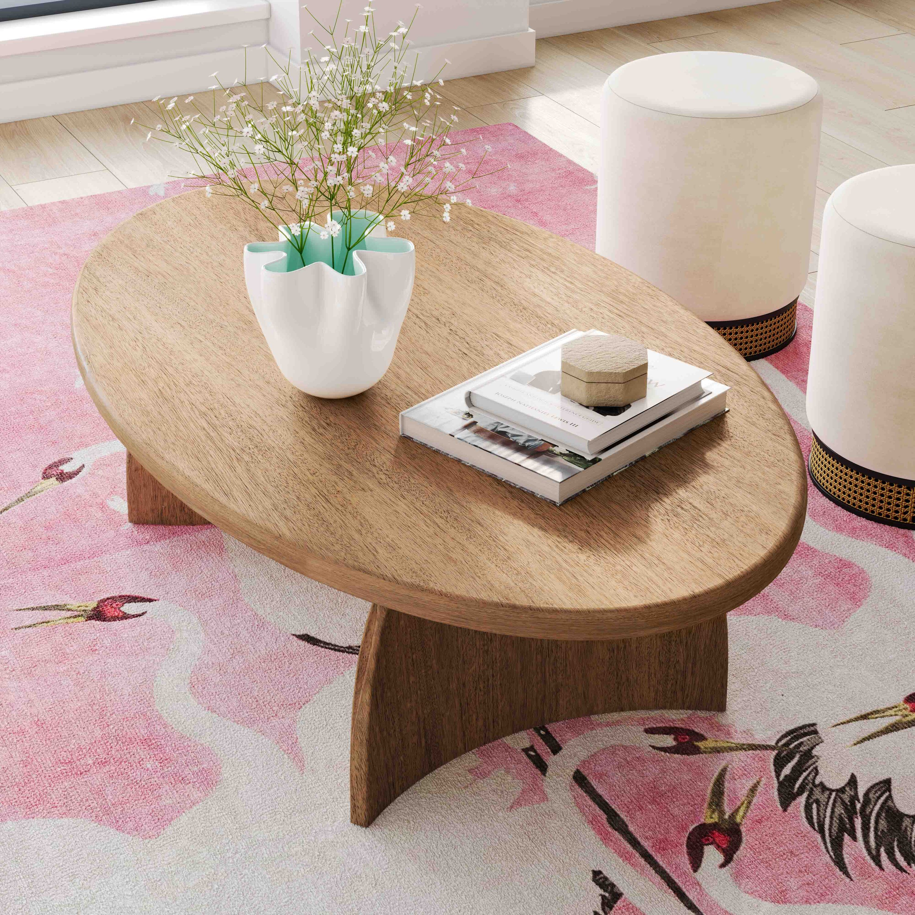 Sofía Mesa de Centro de Madera de Coñac
