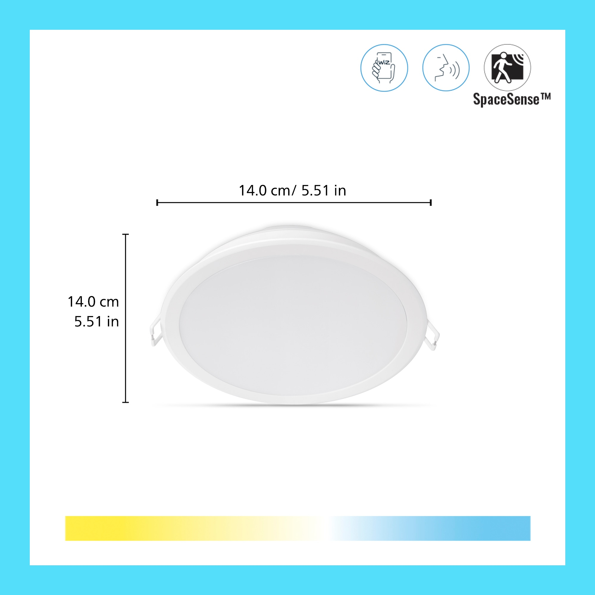 WiZ - 6" Recessed Tunable Wi-Fi Smart LED Downlight - White