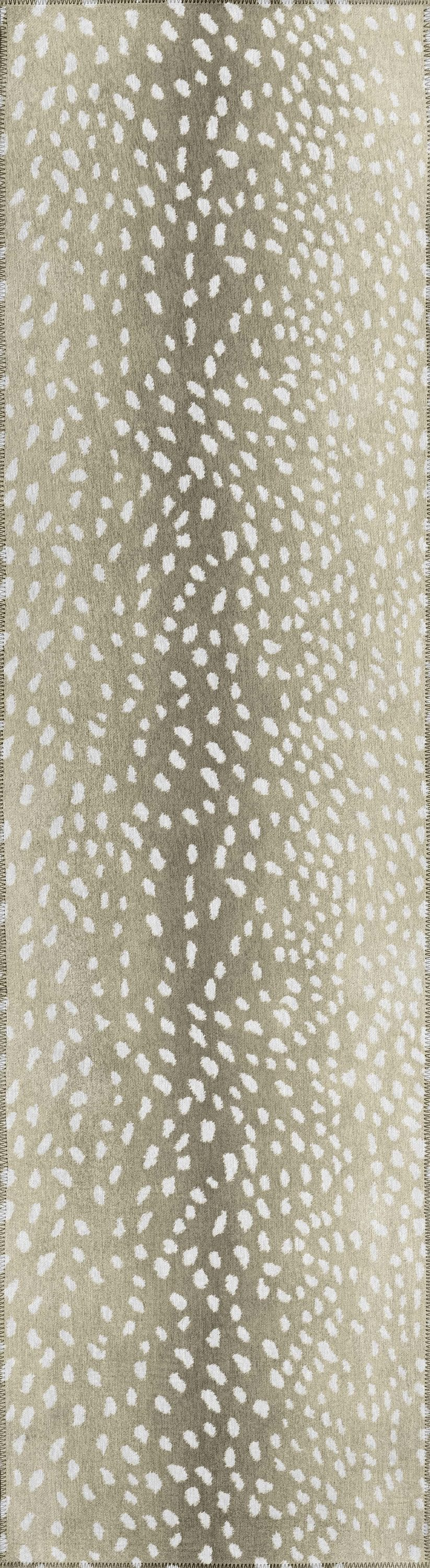 Addison Rugs Indoor/ Outdoor Addison Safari Gazelle Animal Print Washable Area Rug 2'3" x 7'6" - Fawn